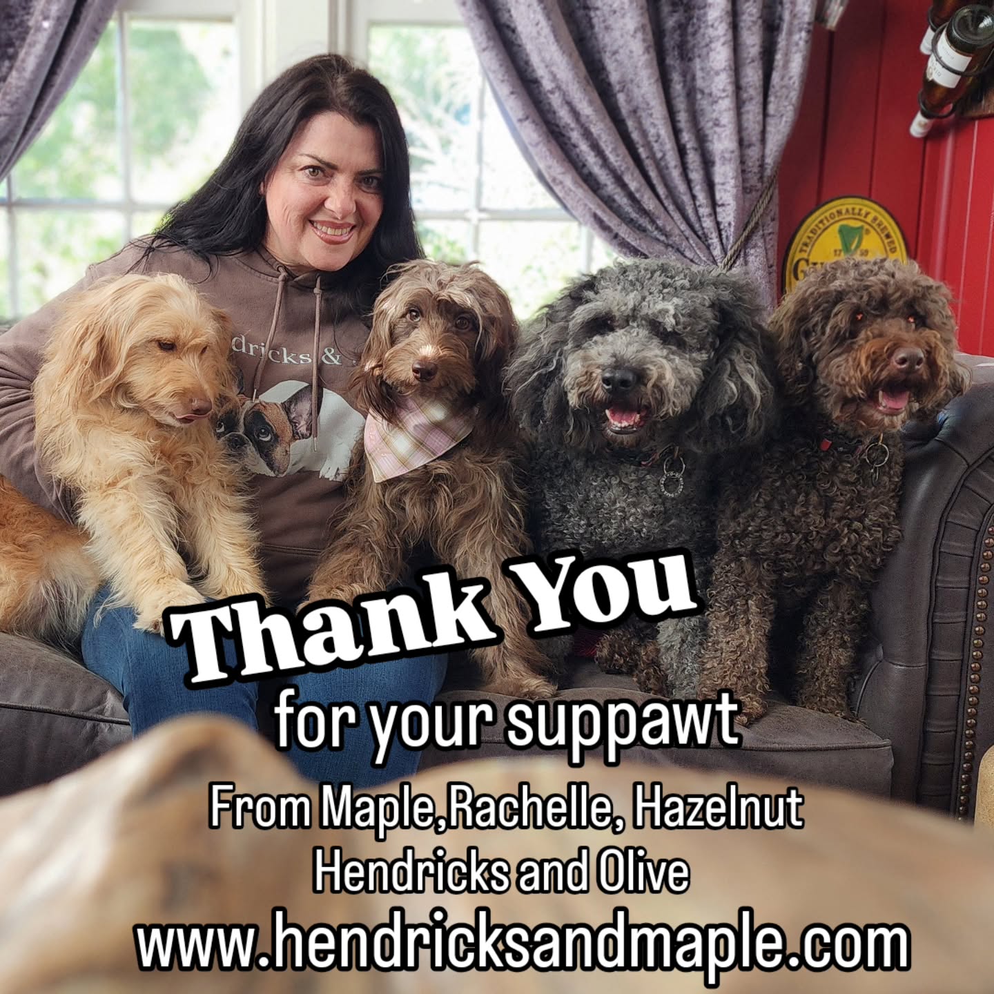 Well it was a cold and windy one today in Blackheath but many dogs will be cosy and warm tonight 😊 a big thank you to those that support us at the markets we really appreciate it. For us now it's snuggle time, maybe a fire 🔥 and a glass of wine 🍷 😏 as we relax and enjoy the rest of our Sunday.
If you can't make the Market do not worry we're an online store and ship worldwide so you can still get fab gear for your pup! Check out our entire range online at www.hendricksandmaple.com
and GIVE YOUR BOW OR MEOW SOME WOW 👌🏼
From Myself and the 4 doods we hope you're having a fabulous weekend x
BTW Hazelnut is wearing our new Pink Plaid Seasonal Bandana which I loved so much on her and I added her name in rose gold and love it so much. I've not yet listed this design online but I'll get some pics of her in her bandana today and get onto it! I've just run out of the little cardboard cards i put them on so when they arrive I'll list them.
#dogaccessories #dogfleece #dogcollar #dogharness #doguggs