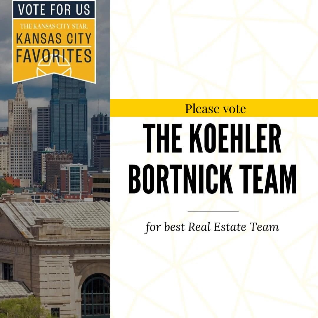 GIVEAWAY TIME!!!! $100 GIFTCARD!!!!
Please vote for The Koehler Bortnick Team for âBest Real Estate Teamâ for Kansas City Favorites through the Kansas City Star. We would be honored to receive your vote!
Once you have voted for us, DM us a screenshot and comment âDONE!â Repost on your story and tag us for an EXTRA entry!!
Link to vote will be posted on our story daily + linked in our Highlight Reel titled âOur Teamâ
ENDS 4/17 AT 5PM.