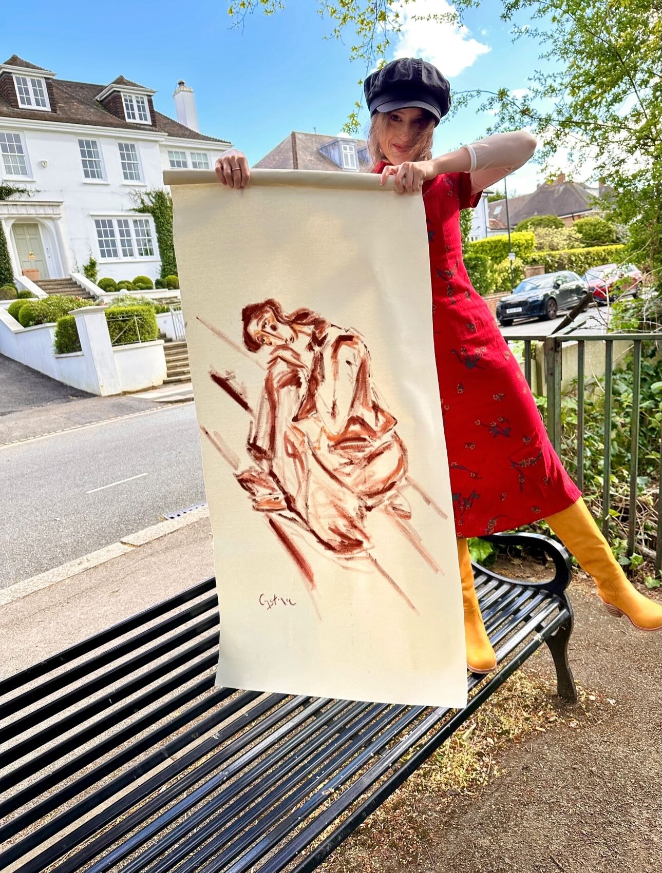 made this quick painted sketch of ‘Cassandra’ out in the park the other day 🌞summers coming
.
#art #artist #interiorstyling