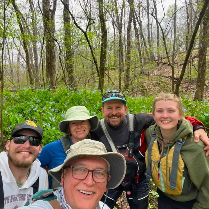 FIVE DAYS AWAY till the BOURBEUSE BLUEBELL RACE https://www.earthsclassroom.org/bourbeuse-bluebell-race !!
This is Earth's Classroom's largest fundraiser and we have racers coming from as far as Colorado!!
If you are registered, check your email for all the important details just sent today!!
IT IS OFFICIAL. We are sticking to our original route, ROUTE A, Tea Access to Mill Rock Access. It is just not high enough for prep in the upper stretches.
This crew of EC folk worked hard this past Saturday making sure the 18.2 mile route was safe. (Look at all those Virginia bluebells in the background. Hope they hang in there for another week.)
Again! Go check your emails if you are registered. Important stuff there. LOOKING FORWARD TO SATURDAY!