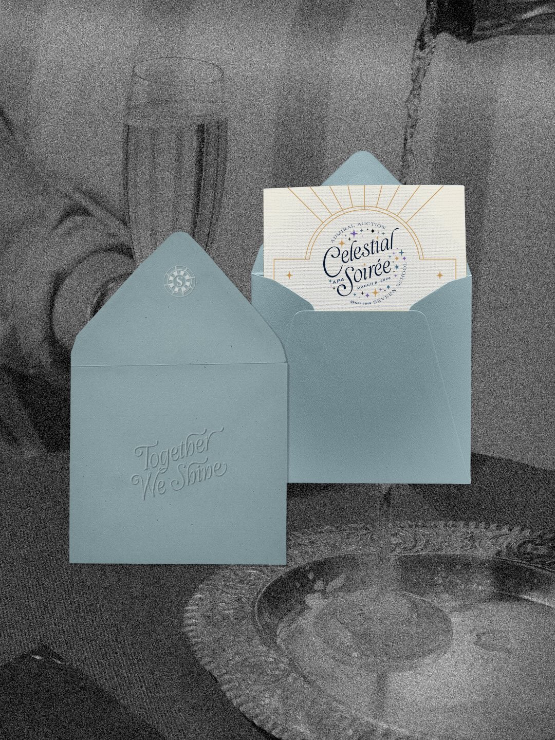 cheers to obsessing over every detail 🌌 event branding + design for the annual @severnschool auction