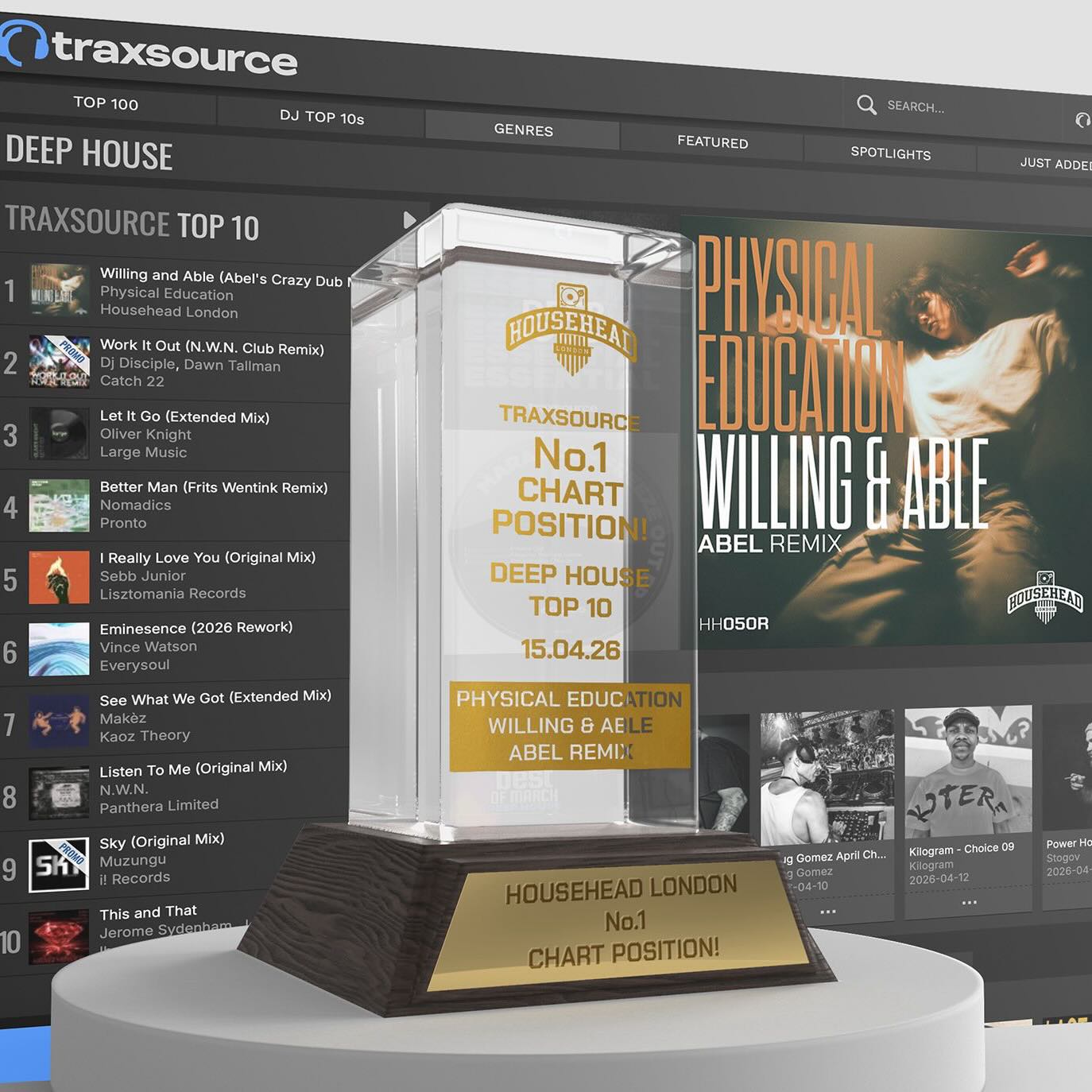 Househead London is beyond proud to have a traxsource number one in Deep House!!
Thanking everyone of you and traxsource for your continued support! We have so much music coming for you. #watchthishouse