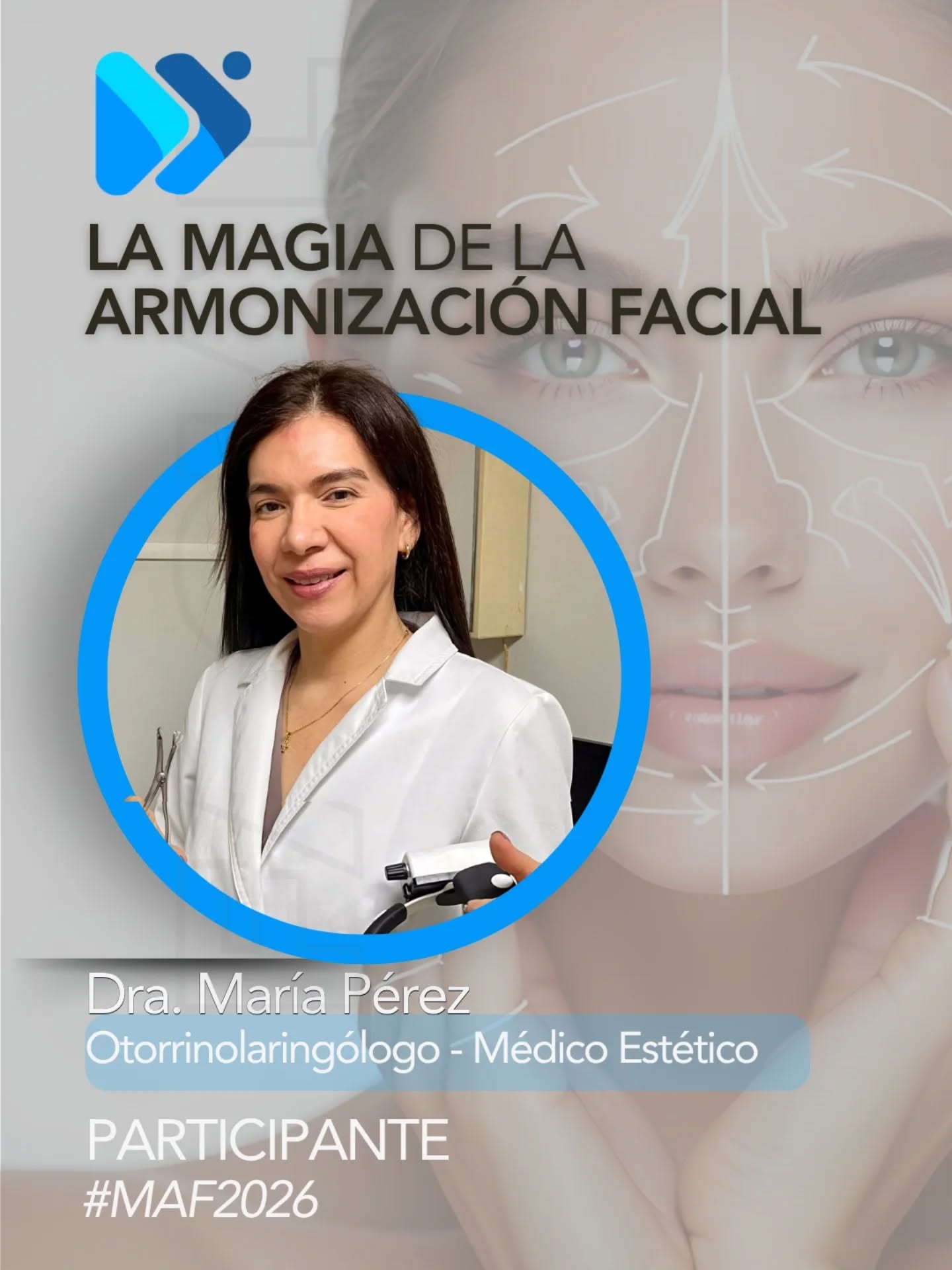 Recibimos a nuestra comunidad del Taller hand-on La Magia de la Armonización Facial, 3era edición, a la Dra:
María Jesús Perez
Para nosotros es un gran compromiso con cada uno de nuestros alumnos hacerlos vivir una experiencia académica, científica y en este caso especial muy práctico.
Sabemos que su práctica médica será un antes y después a partir de este paso, muchas gracias por la confianza.
#MAF2026