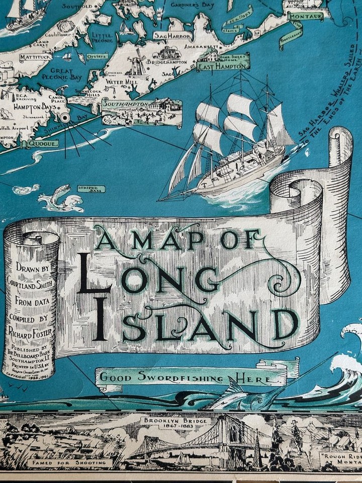 Open this weekend with vintage & coffee! ☕️ Come say hi 👋
📸 from a vintage map of Long Island. (Sold) Don’t worry, we’re always on the lookout for more local vintage 👀