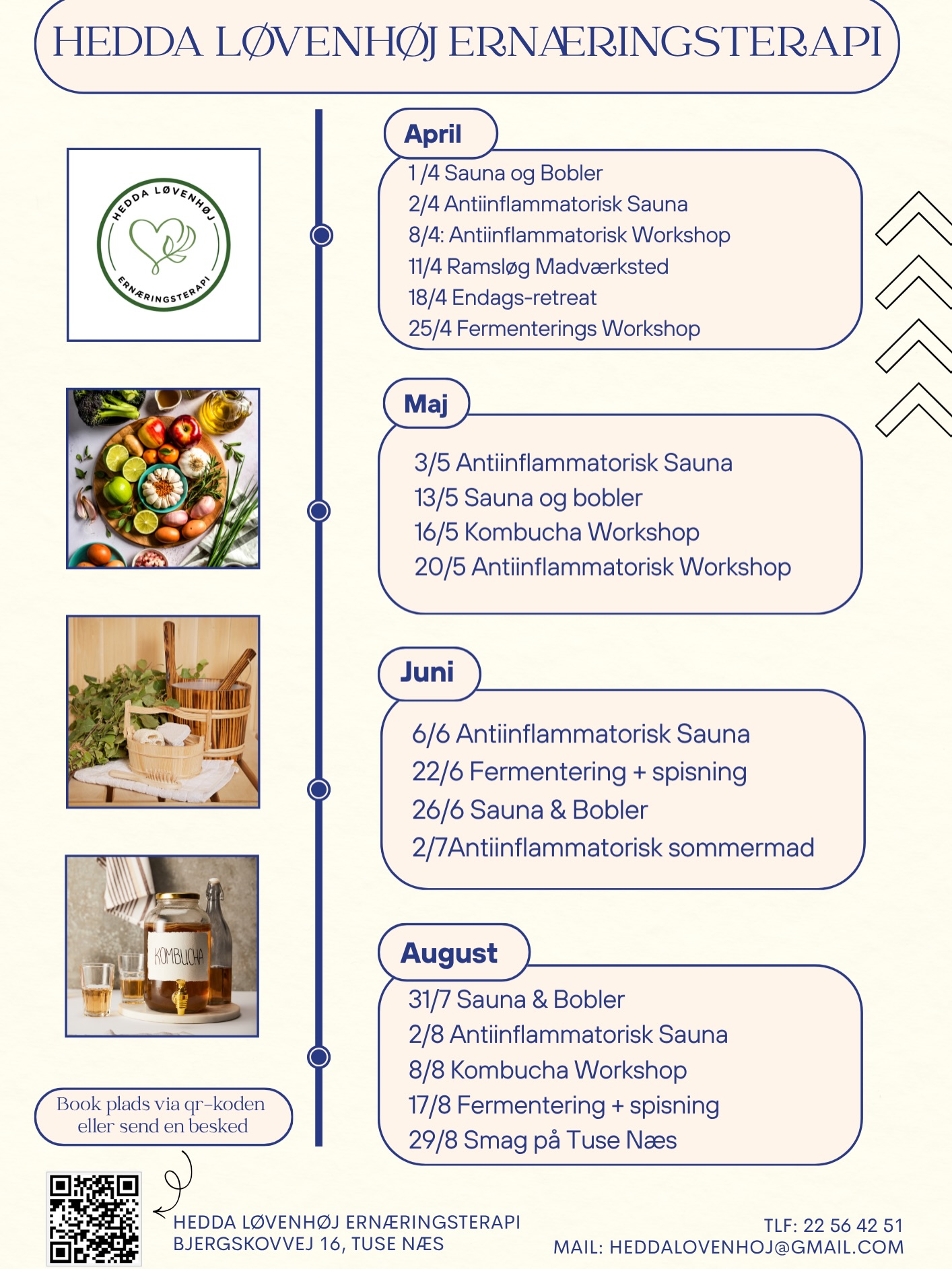 Så ligger de fleste af sommerens workshops klar 🙌
Er der en af dem du synes lyder spændende?
Book en plads på hjemmesiden (link i bio) eller skriv en besked til mig 💚🌱💫