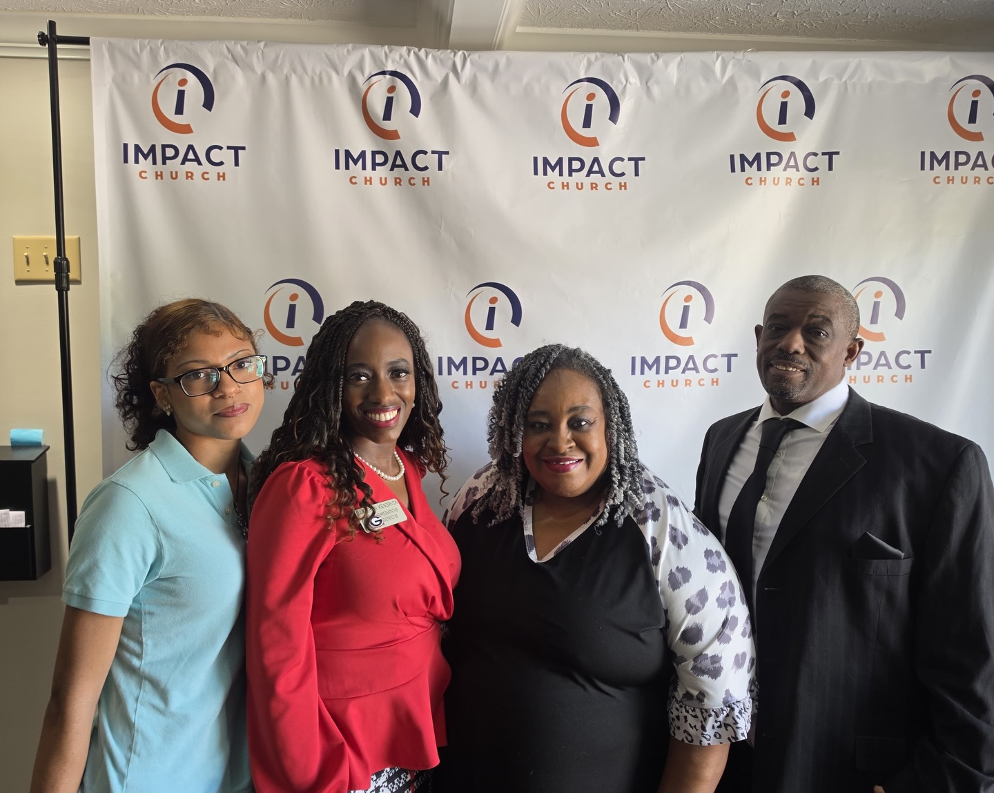 It was another family campaign affair yesterday ❗️ My parents and I visited Impact Church (Snellville, GA) in my Distrct and thank you to Pastors Dr. Don Brawley and Pastor Mona Brawley. 🙏🏾
Our next town hall meeting for Gwinnett on April 14th, tomorrow, will be here at their Firehouse. Look for the signs and see you there!
For more details visit 💻- KendrickForGeorgia.com