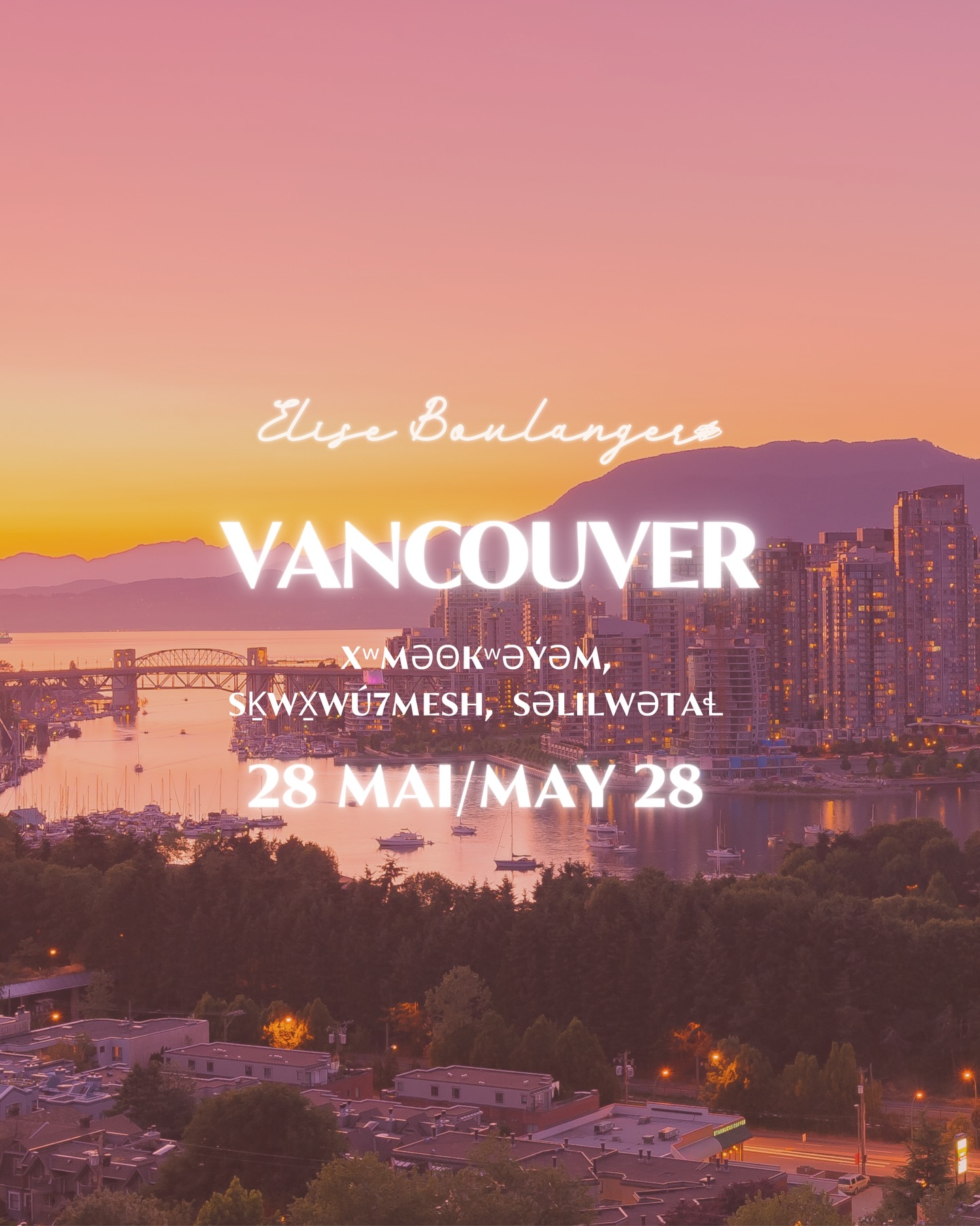 Vancouver! Mon groupe arrive pour Festival d’été le 28 mai à 16 seize avec Kelly Bado. On présente un spectacle très cinématique et grand avec contrabasse, violoncelle, violon et de la batterie
Vancouver! My band is coming for Festival d’été this May 28 at Studio 16 w Kelly Bado. We are presenting a cinematic show lush w double bass, cello, violin and drums
🎟️ Billets disponible au lien dans mon biographie. Tickets available via the link in my bio
🎻🎻🎻