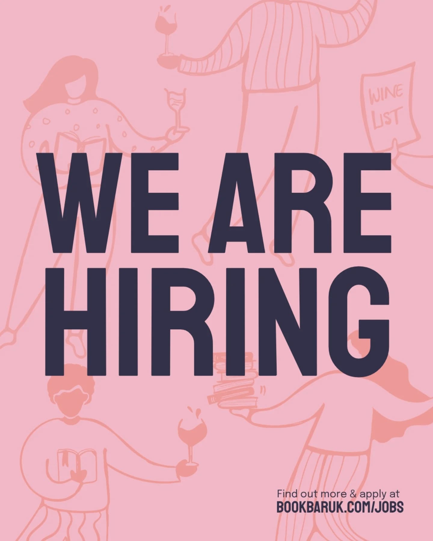 ***Applications now closed***
We are hiring!
We are looking for a Senior Bookseller and a Barista and Bookselling Assistant to join our team for weekends and events.
We're looking for book-lovers who love people just as much as they love books to join our passionate team of readers, baristas and wine-lovers and help to create the warm, welcoming vibes in our bookish spaces.
The roles require different levels of experience in books and beans so head to our website to find out more and apply.
Both roles will be based at our West London shop. BookBar Chelsea. Applications close next Thursday 23rd April at 11:59pm.
