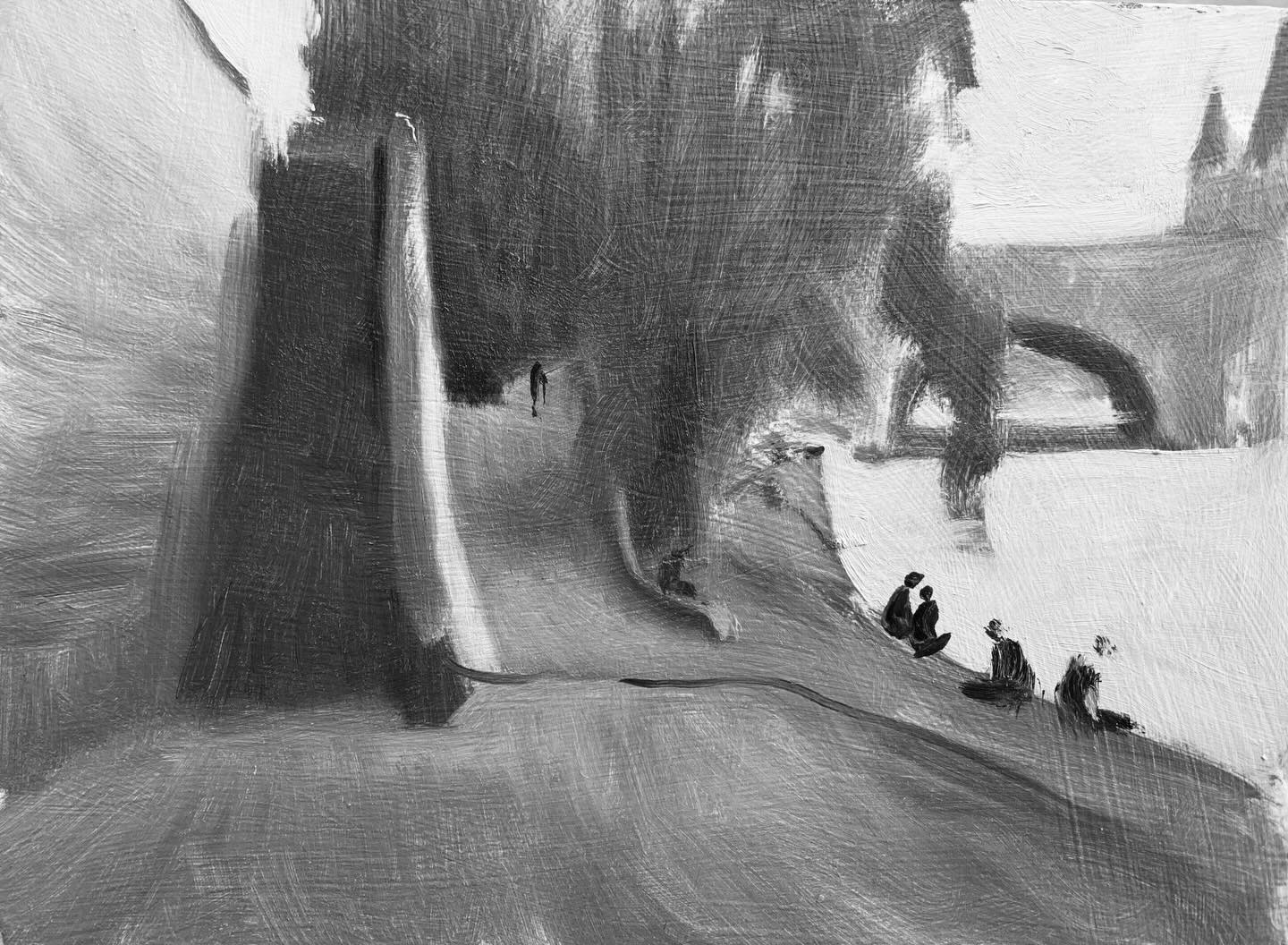 I think I prefer it in greyscale.
River Seine, Paris
#riverseine #paris #pleinair #greyscale