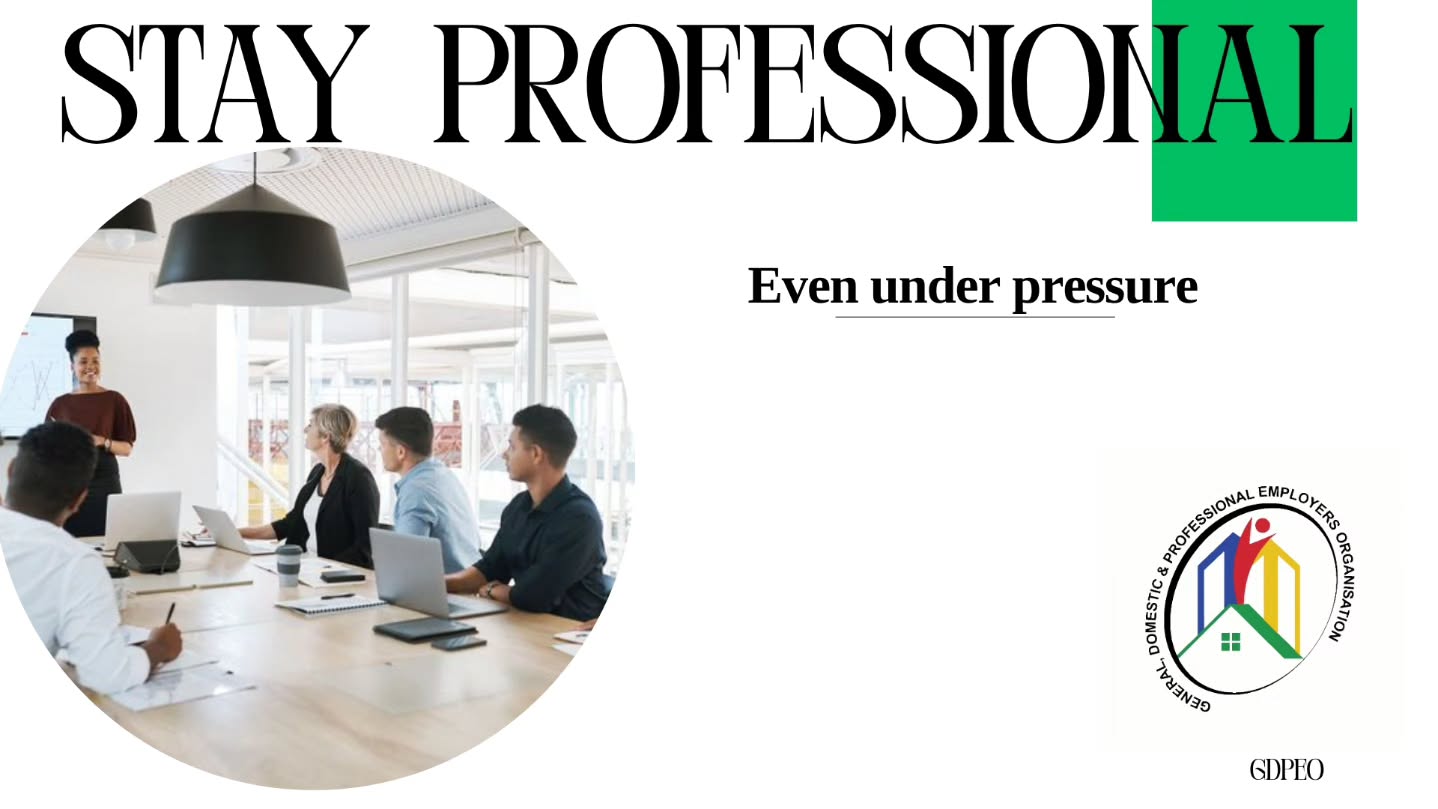 Professional conduct protects workplace integrity during difficult interactions.
#Professionalism #WorkplaceStandards #HRCompliance #GDPEO #employerexcellence