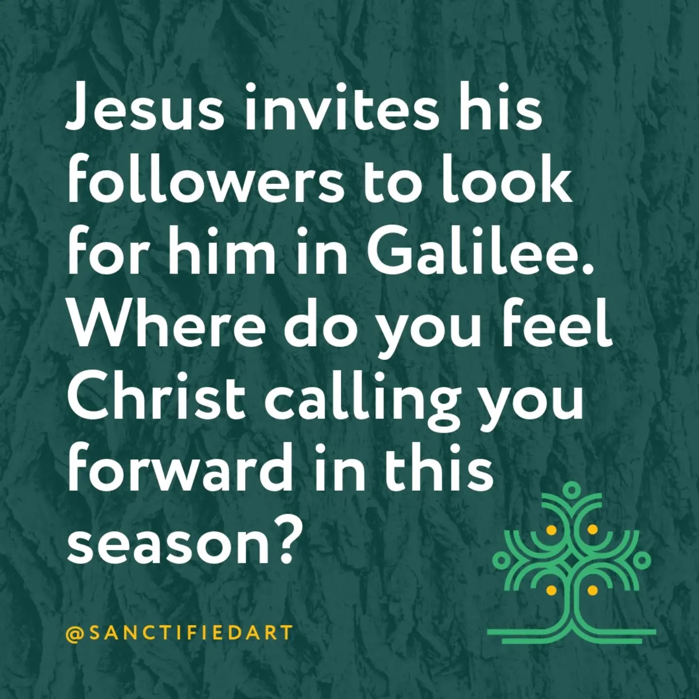Risen Christ, the Easter story is a reminder that nothing could contain you—no tomb, no body, no violent act. You are alive in the world, unfettered and beckoning us to follow. Lead me to the places you have called me to be. Show me where you’re headed. I want to be there, too. Amen.
—prayer by Rev. Sarah A. Speed | @sanctifiedart