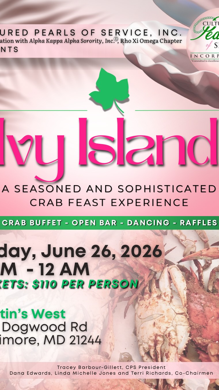 Welcome to Ivy Island ๐ดโจ where the vibes are rich, the crabs are seasoned, and the energy is nothing but elevated.
Join Cultured Pearls of Service Inc. in partnership with Alpha Kappa Alpha Sorority, Inc Rho Xi Omega Chapter on Friday, June 26 from 8PM to midnight for a sophisticated island escape that supports scholarships and programs that change lives. Secure your ticket and bring a friend. ๐ in our bio to purchase ๐๏ธ! This is an event you do not want to miss. ๐๐ #AKA1908 #RXO1988 #CPSIvyIsland #CPS1990
