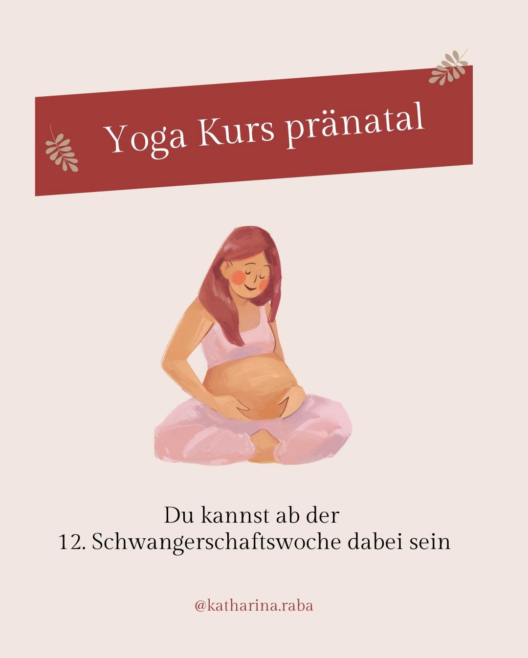 ✨ Neuer Pränatal Yoga Kurs in Rain ✨
Sanft. Kraftvoll. Verbunden.
Yoga in der Schwangerschaft ist eine wundervolle Möglichkeit, dich bewusst auf diese besondere Zeit einzulassen. Durch achtsame Bewegungen, ruhige Atmung und Entspannung stärkst du deinen Körper, findest innere Ruhe und baust eine tiefe Verbindung zu deinem Baby auf.