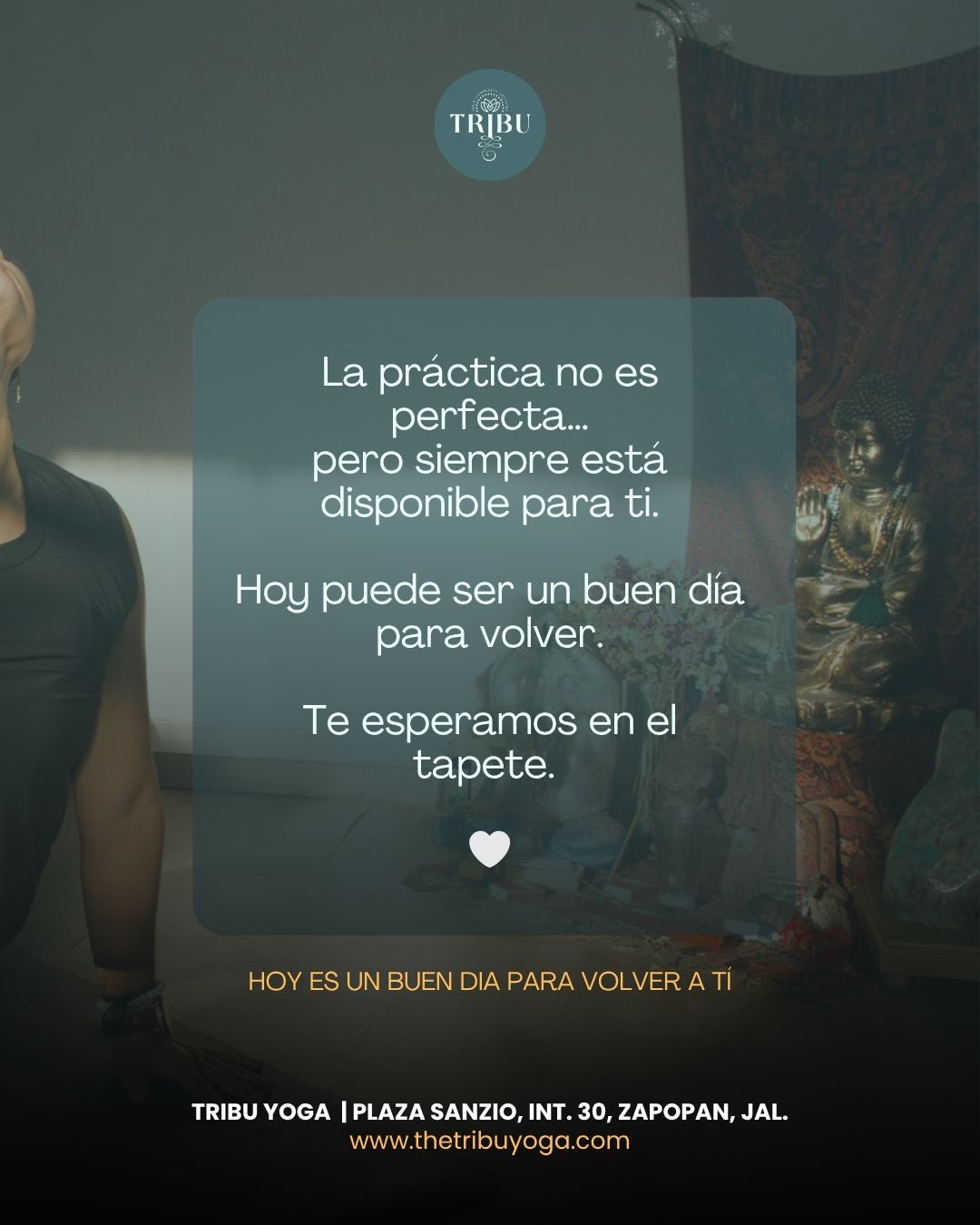 A veces no necesitas más motivación.
🌟 Necesitas regresar a ti.
🌿 Respirar profundo.
🧘 Mover el cuerpo.
🙉 Soltar el ruido.
La práctica no es perfecta… pero siempre está disponible para ti.
Hoy puede ser un buen día para volver.
Y tú, ¿Ya estás listx para regresar?
Hazlo ahora desde nuestra app.
Te esperamos en el tapete. Te esperamos en Tribu 🤍
#somostribugdl #yogalover #zapopan #mondays