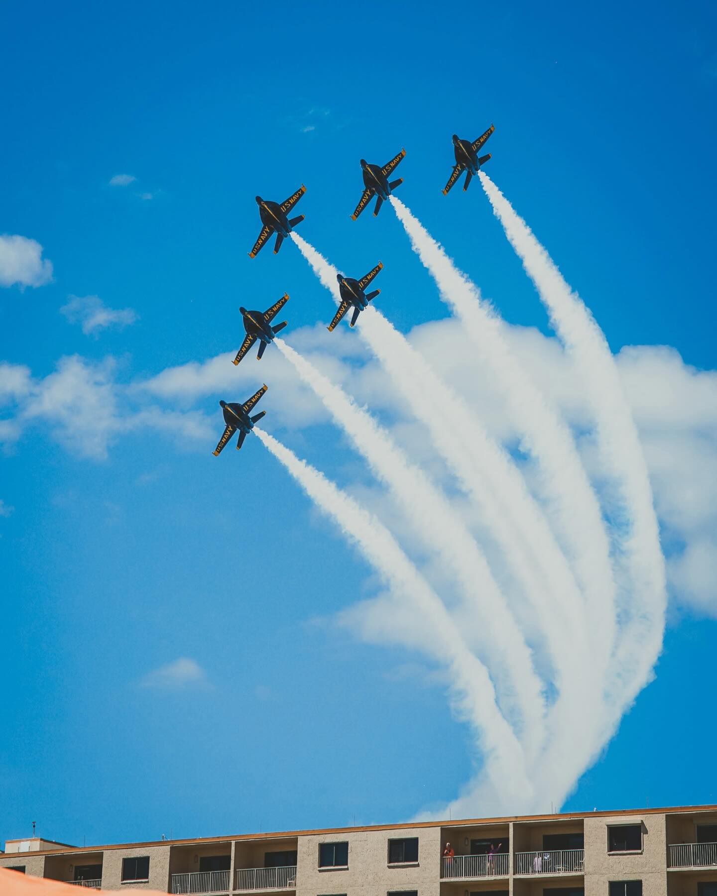 @usnavyblueangels flying over Cape Canaveral today!!