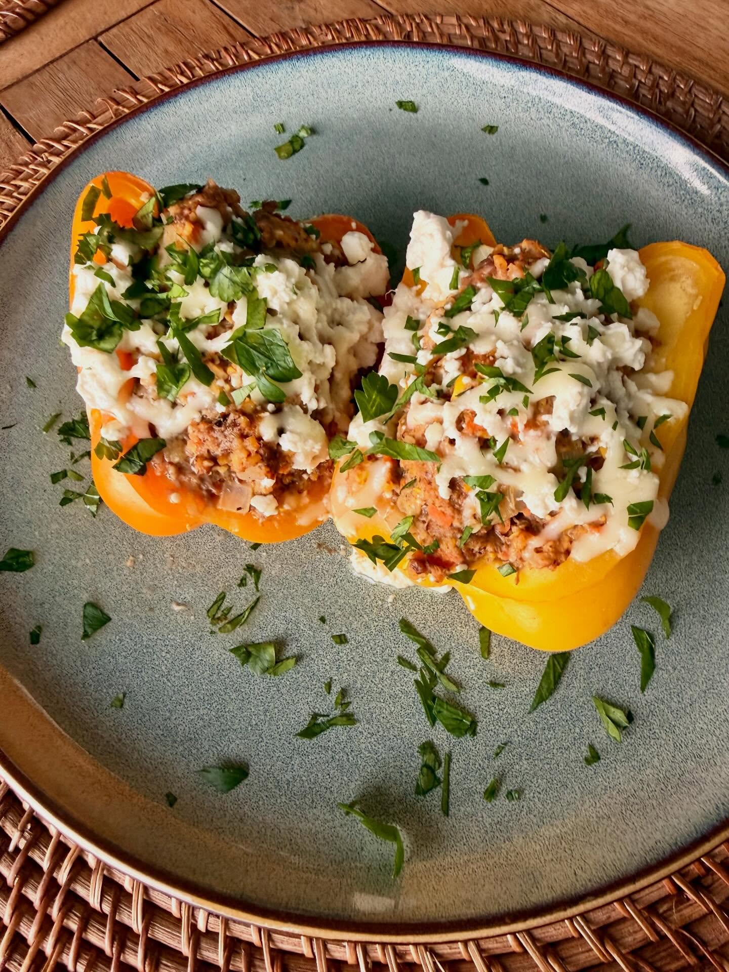 ✨ From my “forgotten, now found” notebook to your kitchen — Fiber-Boosted Turkey & Zucchini Stuffed Red Peppers are a keeper. Cozy, colorful, and nourishing, with a tender, herb-forward filling and an optional feta finish for that tangy pop.
💡 Tip: Folding the zucchini into the filling keeps it moist, and lupin flakes + flaxseed give structure without breadcrumbs.
Serve them for weeknight dinners, lunch, or a laid-back spring table. 🫑💛
#HealthyDinner #StuffedPeppers #FiberForward #WeeknightCooking #SimpleEats
CTA: Save this post for your next dinner inspiration!
https://www.nourishing-for-flourishing.com/post/fiber-boosted-turkey-zucchini-stuffed-red-peppers