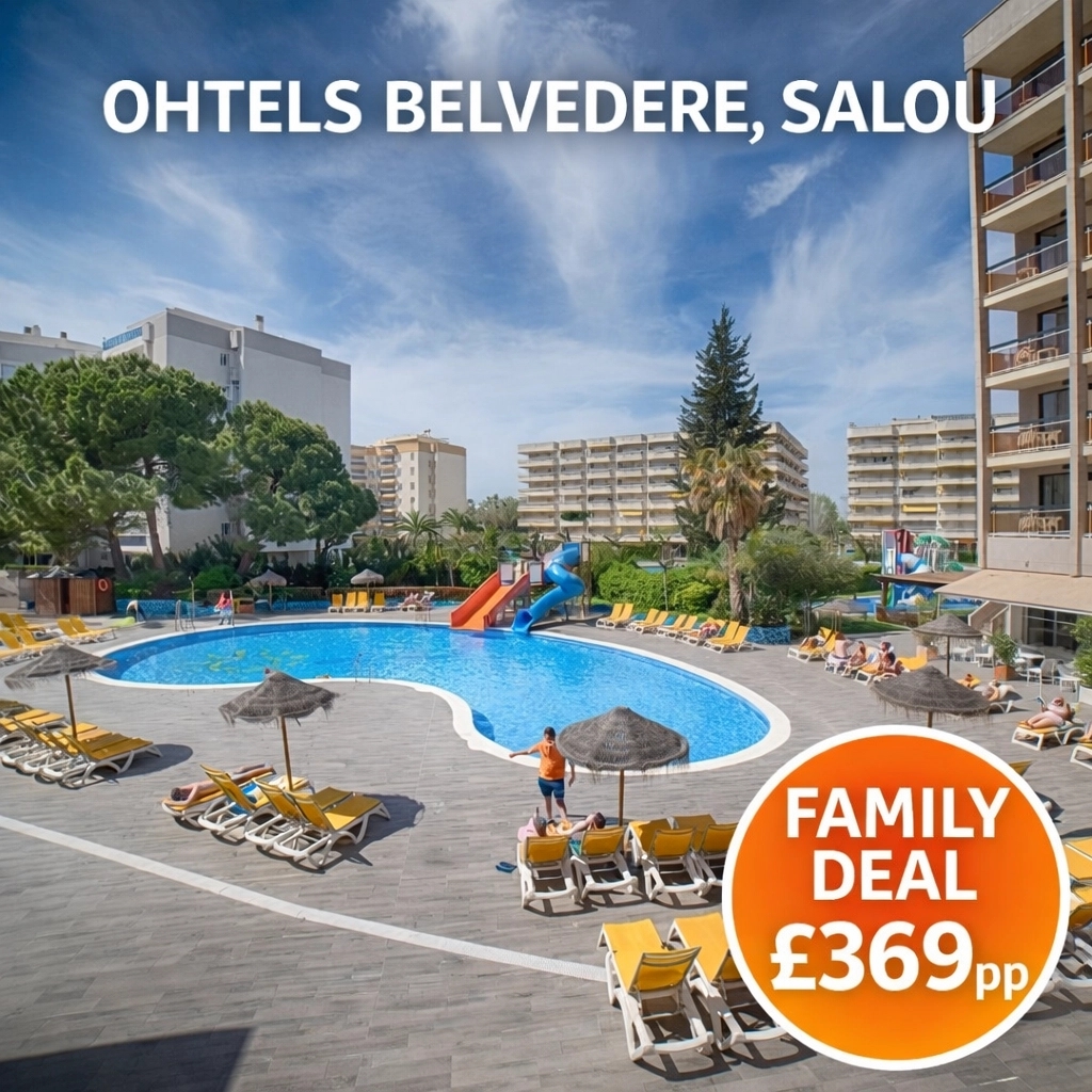 😍 COSTA DORADA FAMILY FUN! 😍
Ohtels Belvedere, Salou from £369pp! 🏊♂️ Slides, 22kg bags & Half Board with Jet2holidays! ❤️
May sunshine – don't miss out! ☀️
📲 WhatsApp 07834 853478
📞 Call 01772 393061
#TravelWithSarah