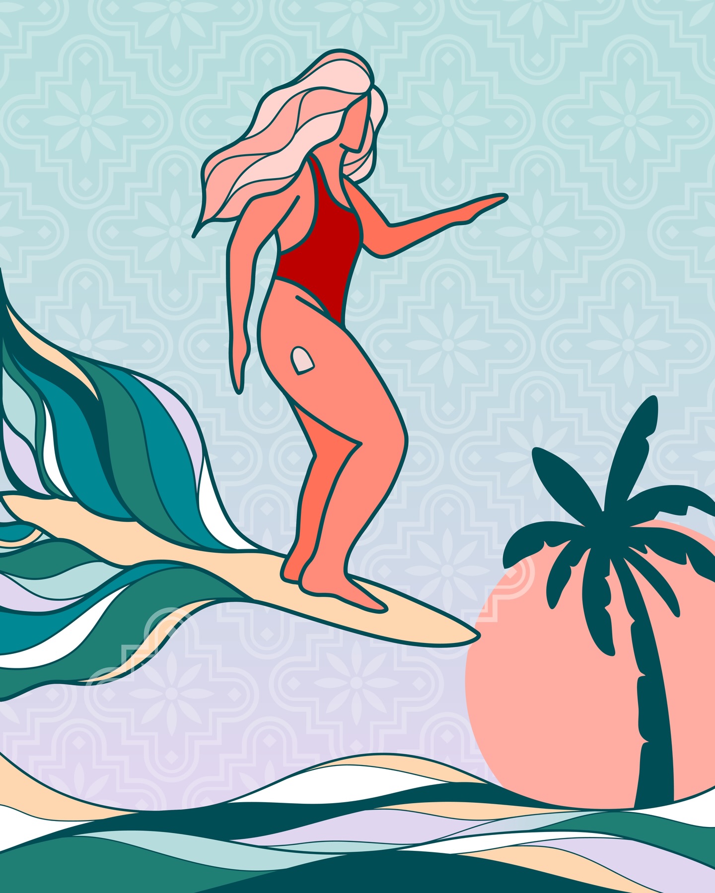 L’année dernière, j’ai eu la chance d’être contacté par Pauline, présidente de l’association @sugar_palace_paris pour créer les affiches de leurs surf camps au Maroc.
Le brief était clair, créer quelque chose d’ultra funky ! L’idée était de fusionner l’univers coloré des années 80 (l’ADN de Sugar Palace) avec l’ambiance unique du Maroc, tout en mettant en évidence le diabète à travers des éléments graphiques comme les pompes à insuline.
Après quelques propositions, on est partis sur ces déclinaisons super chouettes qui mixent parfaitement ces deux mondes.
@sugar_palace_paris, c’est une association incroyable qui crée des espaces culturels, sportifs et sensibles pour mieux vivre avec la maladie et changer le regard. C’est un vrai lieu de partage où l’on peut échanger sur son propre diagnostic et partager ses expériences avec les autres. L’objectif de Pauline est puissant : rappeler que vivre avec une maladie, ce n’est pas vivre en dehors de la vie.
Je sais que je partage ce projet avec un peu de retard, mais comme le premier groupe est actuellement au Maroc en train de vivre sa meilleure vie, c’était l’occasion parfaite de vous présenter ces créations !
Merci encore à Pauline pour sa confiance et cette belle rencontre. Amusez-vous bien là-bas !
🏄🤙🏄♀️🧡