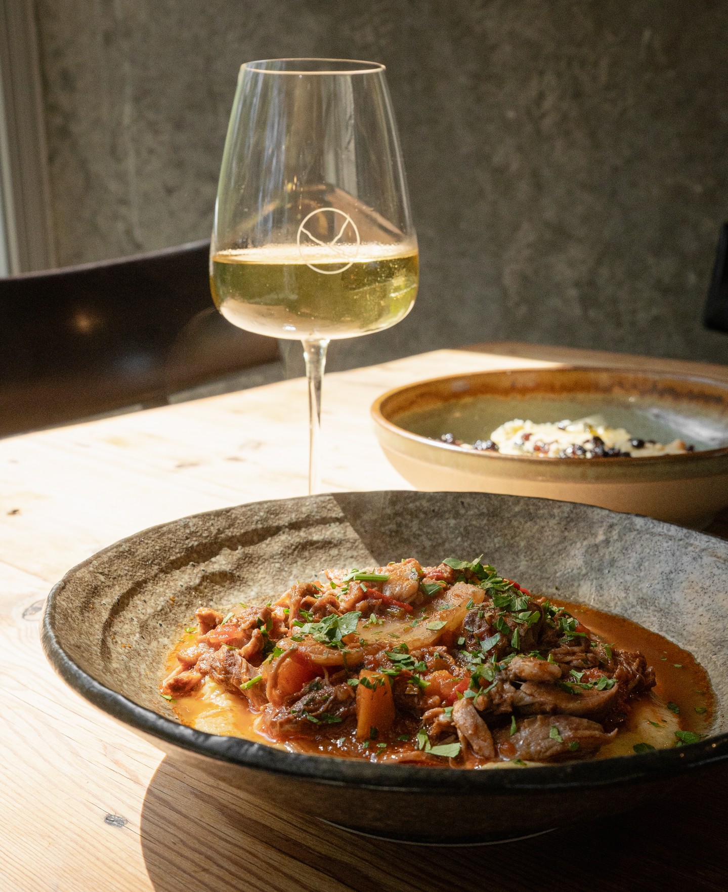 Italian slow-cooked lamb in Lagrein and tomato with fennel, celery, capsicum and rosemary - served on parmesan polenta.
The kind of dish that was made for a cool autumn afternoon and a glass of the wine this dish was cooked in to accompany. On the menu now at the cellar door.
Open Friday & Saturday from 12pm, dinner from 5pm. Open Sunday from 12pm. Wine tastings available throughout - no booking required.
#mounttowrong #macedonranges #macedonrangeswine #wineandfood #cellardoor