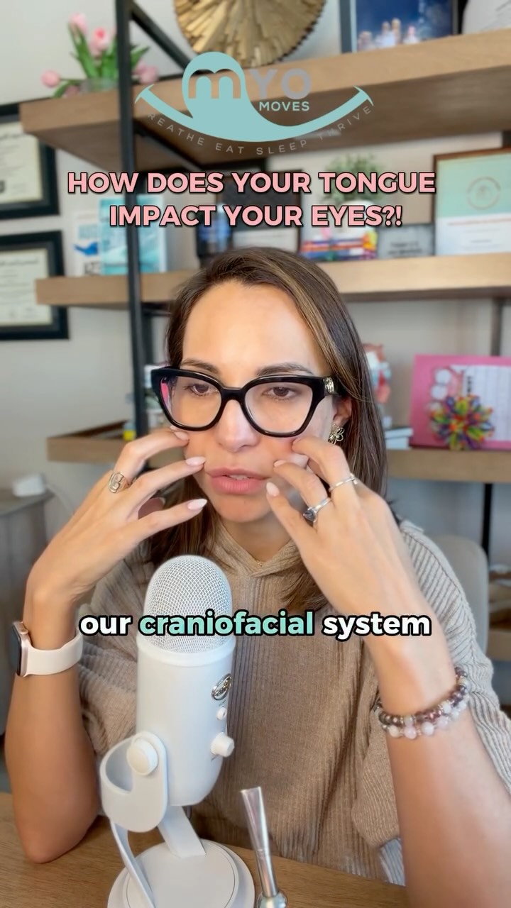 How does your tongue impact your eyes? 👀
It comes back to airway.
Your tongue is meant to rest on the roof of your mouth, supporting the growth and shape of the upper jaw. That development creates the space your airway depends on - for nasal breathing, oxygen flow, and overall function.
When the tongue isn’t doing that job, we often see less support through the midface. And one of the places that can show up? Around the eyes. Because everything is connected to how the face grows and how we breathe.
Tongue posture, nasal breathing, chewing hard foods -> These are the inputs that help build a healthy airway over time.
Function first, then everything else follows!
Comment MYO if you want to learn where to start 🤍
#AirwayHealth #MyofunctionalTherapy #tongueposture #nasalbreathing #breathebetter