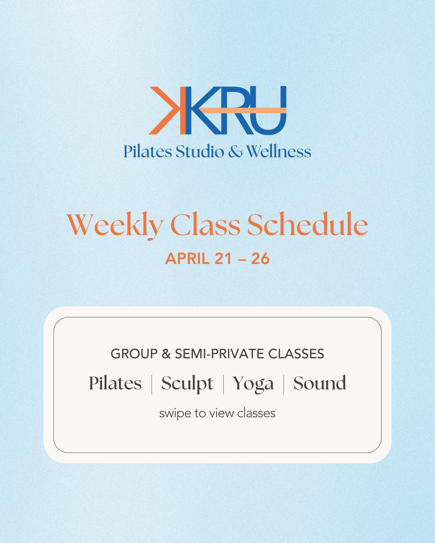 You know what to do... link in bio to sign up for this week’s classes! Swipe through out our full schedule above to plan out your daily movement 🙌