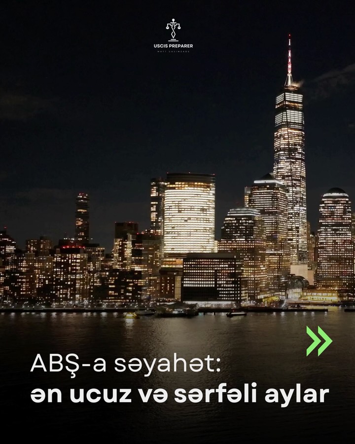 ABŞ-a səyahət planlayırsınızsa, ən vacib qərarlardan biri — doğru ayı seçməkdir ✈️
Çünki eyni uçuş üçün fərqli aylarda qiymət fərqi həqiqətən böyük ola bilər. Daha rahat hava, daha az turist və daha sərfəli biletlər üçün bu ayları nəzərə alın.
Bu postu yadda saxlayın - bilet almadan əvvəl sizə lazım olacaq.
If you’re planning a trip to the USA, one of the most important decisions is choosing the right month ✈️
Because for the same flight, prices can vary significantly depending on the time of year. For better weather, fewer crowds, and more affordable tickets, keep these months in mind.
Save this post - you’ll need it before booking your flight.