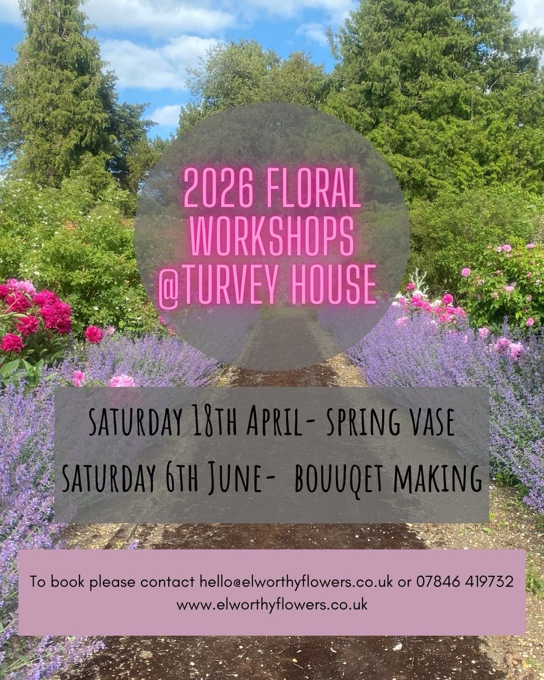 Join us next weekend at Turvey House to create a beautiful spring vase to brighten your house with colour and scent. Due to popular demand we have organised two@weekend workshops on the 18 th April and 6 th June to create a vase and bouquet.
Following a guided tour of the beautiful walled garden you will be shown how to make a vase or bouquet perfect to decorate your home. Enjoy a mindful few hours with likeminded creatives who who enjoy being surrounded by nature at its best - plus the cutest resident and guest animals.
#flowerworkshops #floralworkshops #floristrystudents #creativedays@#thingstodoinbedford