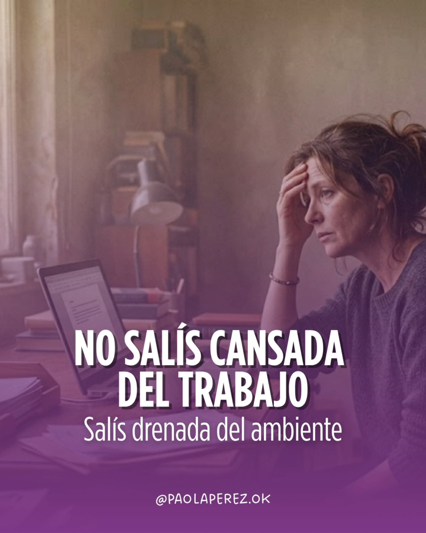💬 Hay oficinas, consultorios y espacios laborales donde no solo circulan tareas.
También circulan la ansiedad proyectada, las urgencias ajenas, la crítica silenciosa, la saturación y la descarga emocional de otros que no saben gestionarse.
Y aunque nadie lo nombre, el cuerpo lo registra.
Por eso a veces no salís solo cansada.
Salís drenada.
Con la cabeza nublada.
Con una irritabilidad que no es tuya.
Con una pesadez que no sabés de dónde vino.
No siempre sos vos. No siempre es “estrés normal”.
A veces el espacio está saturado y te está haciendo gastar tu propia vitalidad solo para sostenerte en pie.
Poner límited no es solo decir “no” con la boca.
También es aprender a sellar tu espacio para que el afuera deje de entrar en vos.
🛡️ Comentá ESCUDO y te envío por privado la receta de mi Escudo Líquido y como sellar tu lugar de trabajo.
Paola 💓
#alquimistadeespacios
#cuidadosenergeticos
#aceitesesenciales
#proteccion