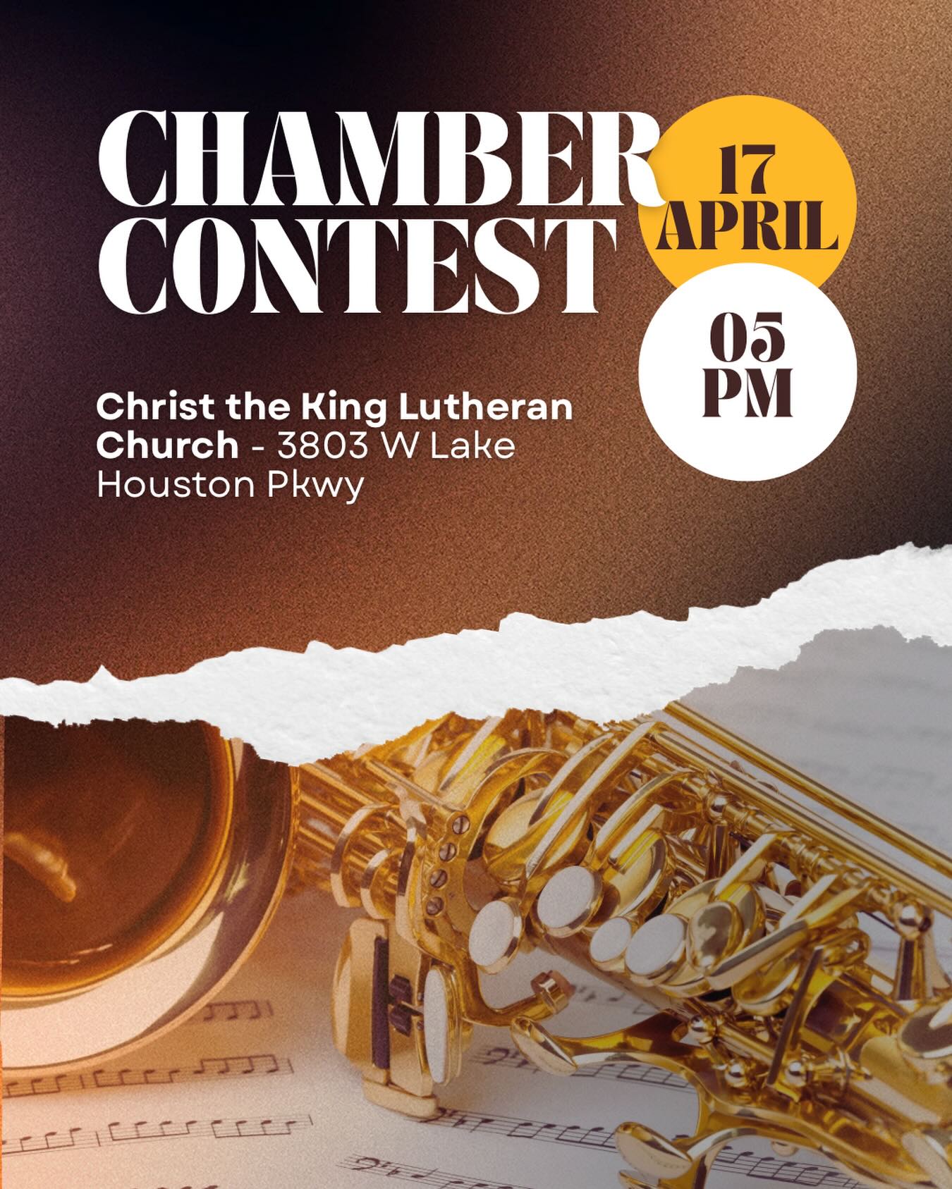All are welcome and invited to attend our annual chamber contest this Friday at Christ the King. Many of our top chamber ensembles and soloists will take the stage to showcase their musicianship and hard work. We hope to see you there!
