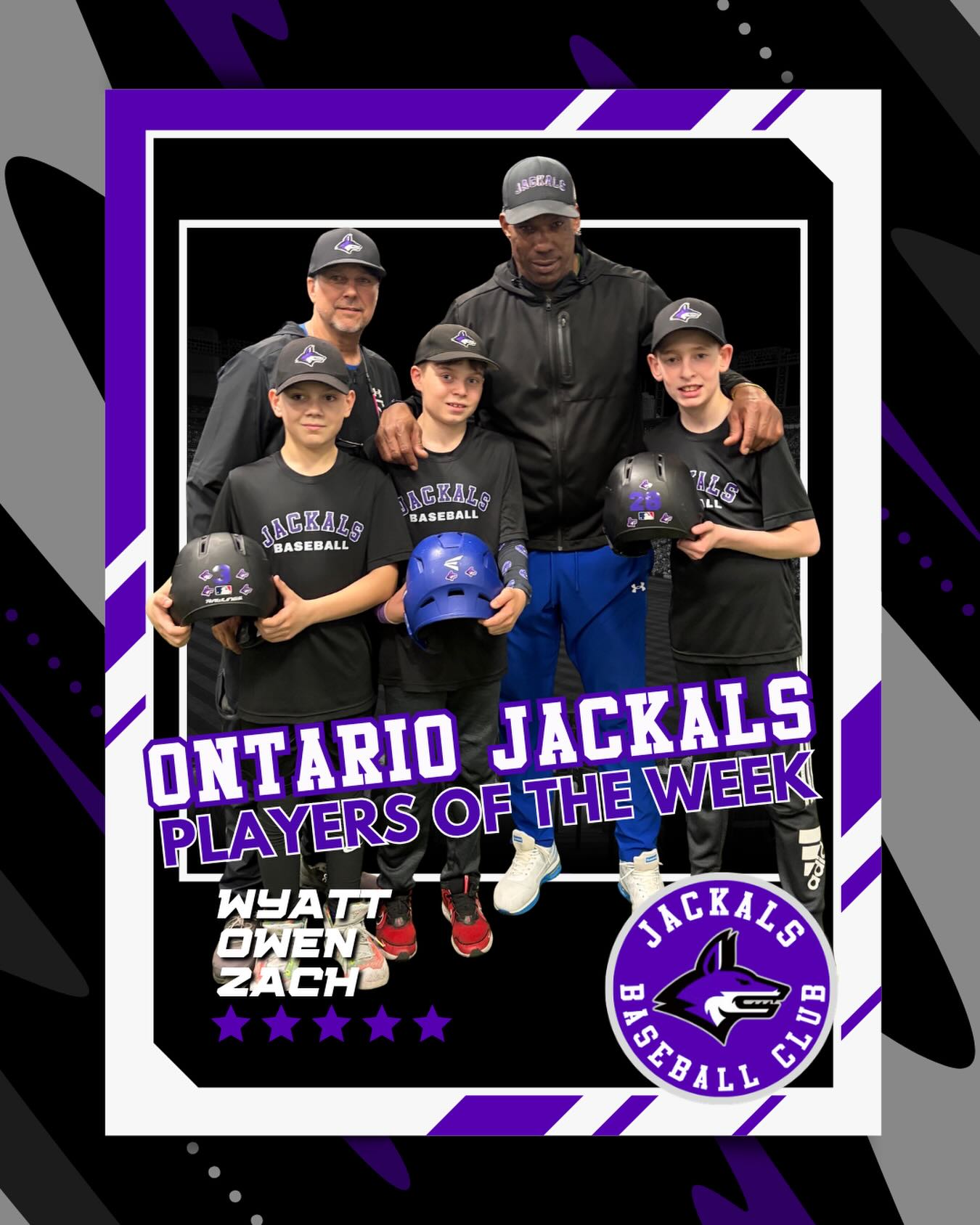 ONTARIO JACKALS – PLAYERS OF THE WEEK 🐺
At the Ontario Jackals, our Player of the Week program is about more than stats and highlights.
It’s about:
🔥 Showing up with effort
🧠 Growing your skills and mindset
🏆 Pushing yourself and your teammates
🤝 Competing the right way
📈 Becoming better than you were last week
Every player is challenged to bring their best in a positive training environment that promotes self-growth, healthy competition, and teamwork.
This isn’t just about who shines the brightest — it’s about who raises the standard for everyone.
🏆 Congratulations to Wyatt, Owen & Zach!
Let’s keep setting the bar higher. 💪🐺
#OntarioJackals #PlayerOfTheWeek #EarnIt #TeamCulture #GrowthMindset