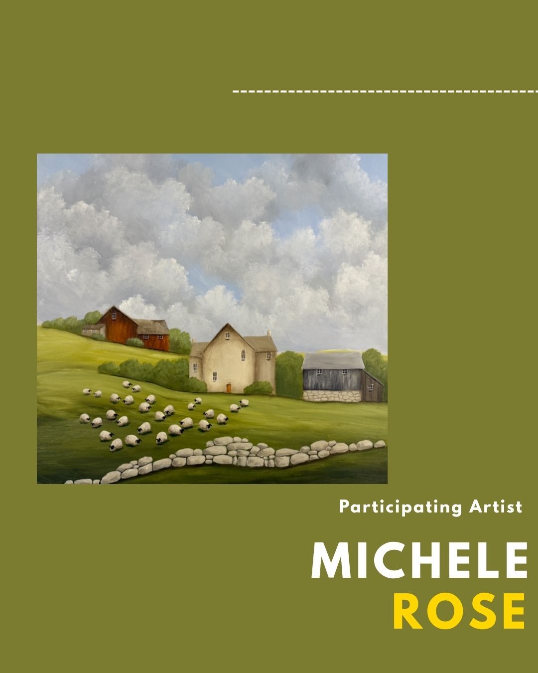 Art buyers will recognize Michele Rose’s whimsical artwork. Look closely at her work for the “sense of humor” that she inserts into her paintings of historical farms and barns. Think of where you will hang some of her art: in a child’s bedroom or nursery? Or perhaps part of your own gallery wall which will draw people towards a painting so unique and distinct from the others?
Circle Saturday, April 11, 2026 on your calendar and be sure to meet the 31 artists participating in the 28th annual Kingsway-Lambton Art Show & Sale. One day only. Come early. Doors open at 10 am and close at 4 pm. Don’t be left our; buy your admission ticket on line now.
#MicheleRose4102
#TorontoArtShow
#BuyFineArt
#InteriorDesign
#CollectOriginalFineArt
