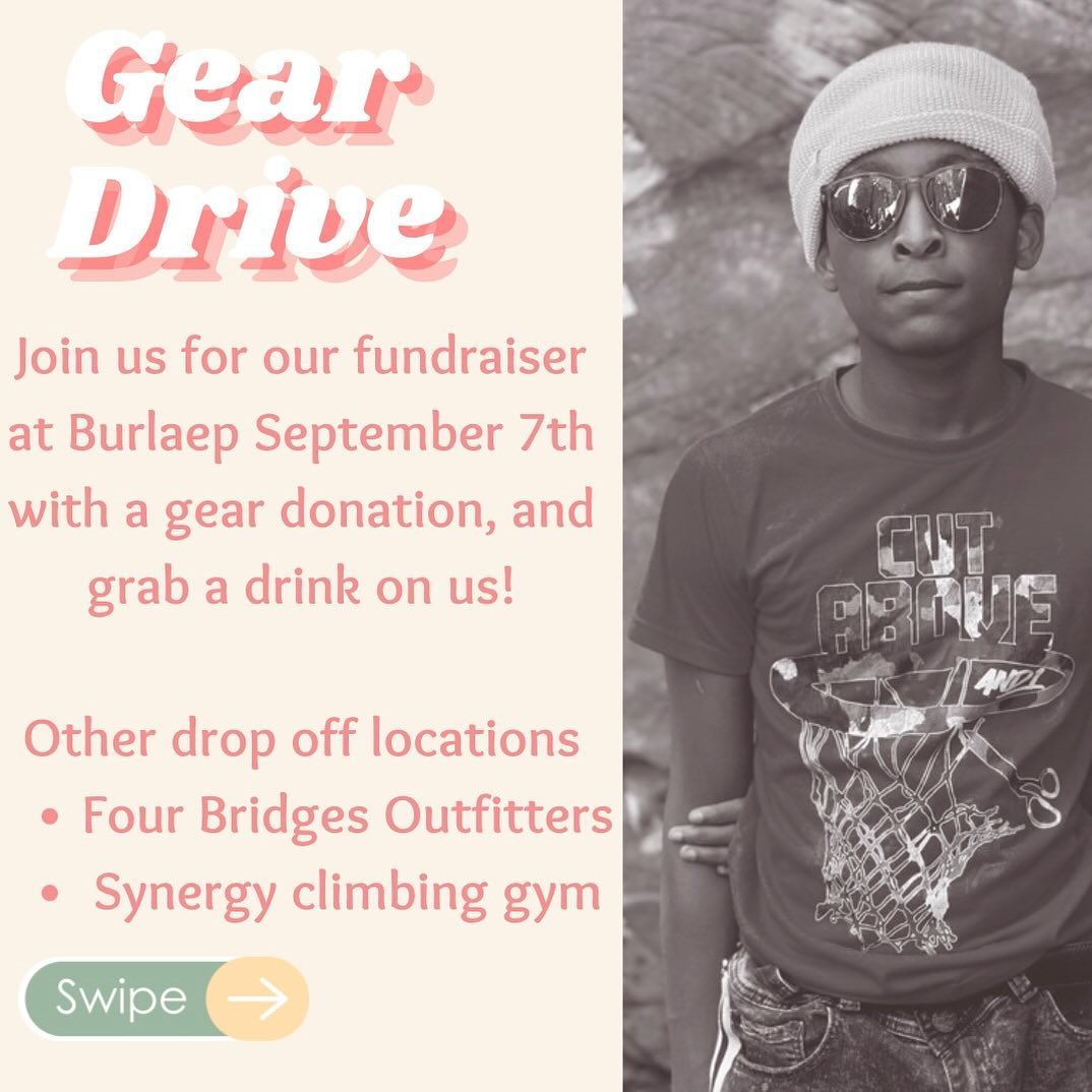 Donate Gear?!🧣Grab a beer!! 🍻
WeClimb Gear Drive!! Bring a donation to our fundraiser at Burlaep Sept 7 to receive a complimentary beer (provided by our supporters @huttonandsmithbrewing )! Can’t make it to our event? No problem - Drop a donation at one of our partners @synergyclimbingandninja or @fourbridgesoutfitters (just let staff know it’s for WeClimb) and WeClimb reps will come by to pick it up.
We are getting ready for the winter season and need your support! The kids will be spending more time outside in the elements, and we all know climbing is more fun when you’re cozy 🧣🧤🧥