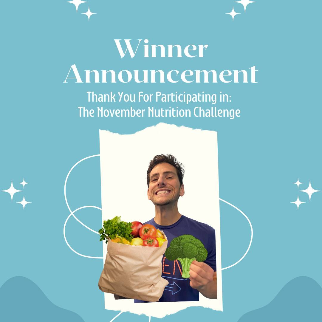 Our November Nutrition Challenge is a wrap!! Congrats to our winner @slightlyhypoxic and first runner-up @munkeerajah for crushing #allthefruitsandveg!