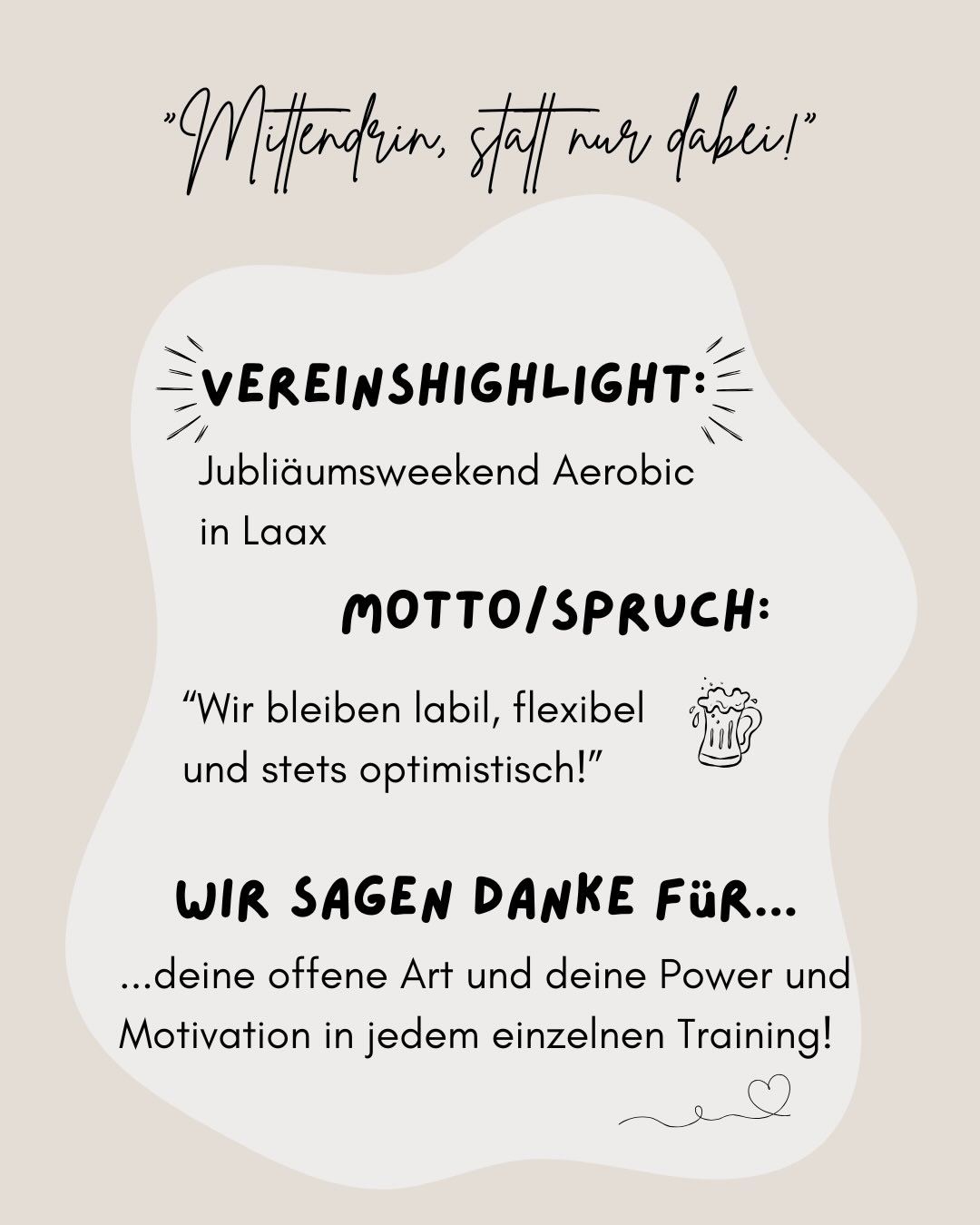 Üsen nögste STV-Chopf isch dAnnika. Sie isch nonig ewig bi üs, aber bereits scho mittedrin und voll debii!💪🏻😊 Lern au du üsi Powernudlä es biz besser kennä..!😉
#stvkopf#nextone#annika#aerobic#stvsommeri