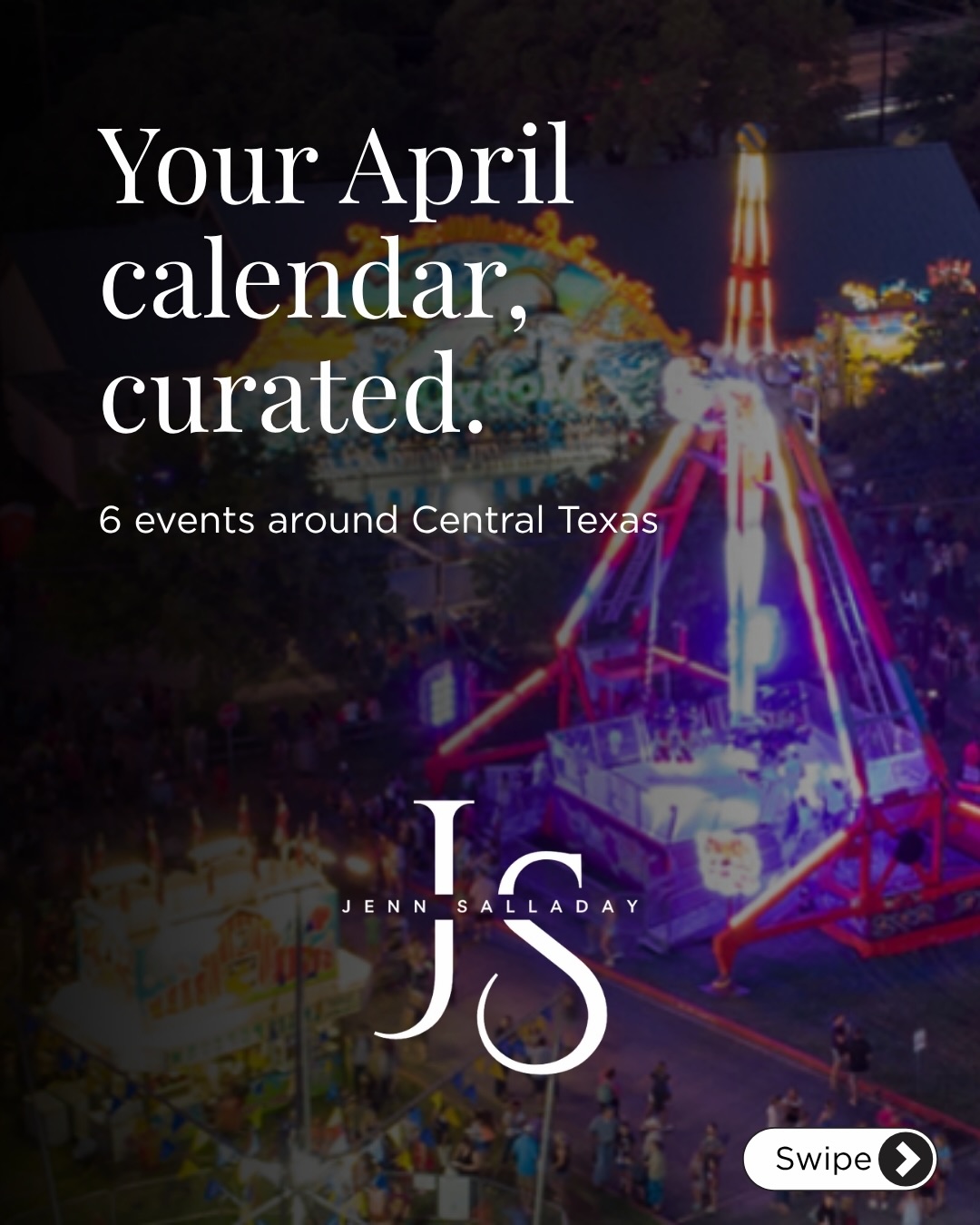Spring in Central Texas keeps you guessing, rain one minute, sunshine the next.
This is the month where the weather settles is delightful, the days feel easier, and there’s no shortage of reasons to get outside and find your fun.
I pulled together 6 events this April that are worth your time, from live music by the river and park hangs with skyline views, to drum circles, small town parades with great BBQ, and a farm to table foodie night.
A little something for every mood, and a good excuse to make plans.
Save this for later and tag your go to plans person.
#austinevents #drippingspringsevents #atxevents #austinweekend #thingstodoaustin