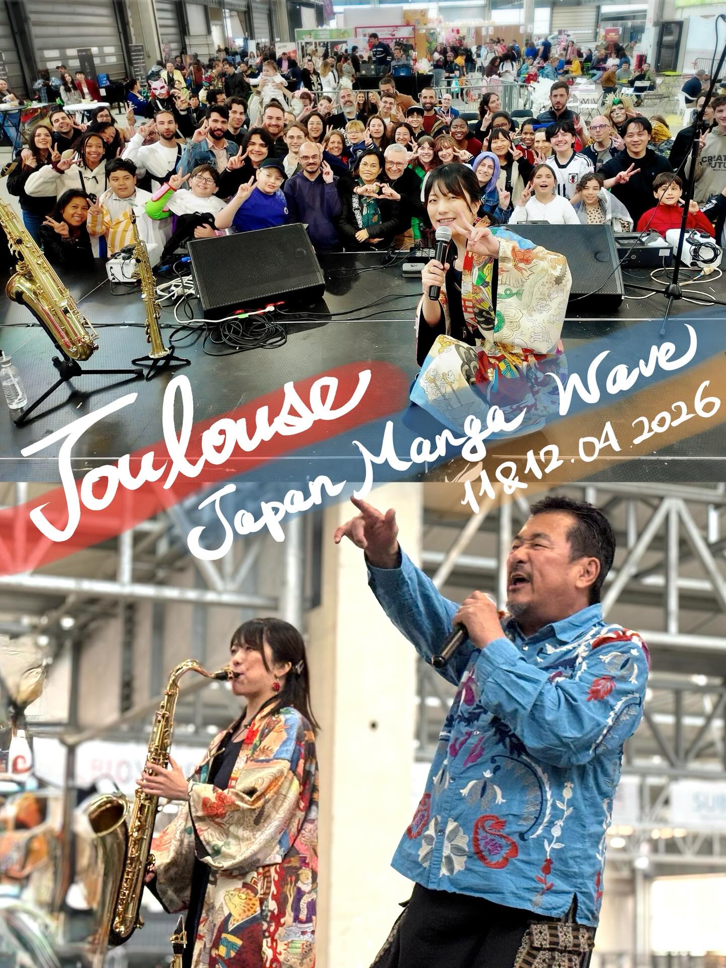 🇫🇷🌊 Japan Manga Wave à Toulouse 🎷🇯🇵
11-12/04/2026 | 🇫🇷Toulouse, France
🇫🇷
Ce week-end à Toulouse était glacial malgré le printemps – j'avais même froid et des appréhensions avant de monter sur scène… Mais grâce aux chaleur du public de Toulouse, j'ai passé 2 jours INCROYABLES ! Même avec le froid, vos cœurs brûlants m'ont tant réchauffée, MERCI ∞ ❤️🔥😭
Et le rêve est devenu réalité avec Hiroshi Takahashi san (@hiroki6998 ) qui chante l'opening de Dragon Ball « Maka Fushigi Adventure! » ⚡️ Il vient souvent en France en guest spécial, et j'attendais ce moment de notre collaboration depuis si longtemps... 😭✨
Comme dans les paroles « Le monde est un immense trésor ! », depuis que je suis en France, j'ai fait tant de rencontres incroyables... Il y a encore tant de trésors cachés dans le monde ! 🥹Un moment BRÛLANT de bonheur, MERCI à tous ! 🥹💪✨
🇯🇵
春にもかかわらずToulouseは恐ろしく寒い週末で、ステージに立つ前も不安で凍えていましたが、Toulouseの皆様のめちゃくちゃ大きい声援のおかげて2日間素晴らしい時間を過ごすことが出来ました!寒くても、心に熱気が溢れるToulouseの皆様に大感謝❤️🔥😭
そして、ドラゴンボールのアニメ初代OP「摩訶不思議アドベンチャー!」を歌われている高橋洋樹さん(@hiroki6998 )と念願の共演!!⚡️毎回フランスにスペシャルゲストとして来られていてお世話になっていて、いつの日にかコラボを...と待ち侘びていた瞬間😭✨
「この世はでっかい宝島!!!!」という曲中の歌詞にあるように、フランスに来てからたくさんの出会いがあって、本当にまだまだ世界には沢山のお宝が眠ってるんだろうな・・・と、歌詞が沁みる!!💪最高に激アツなひととき、本当にありがとうございました🥹✨!!
===========
Next concert “JapANIMusique !!🇯🇵” ➡️
◼︎18-19/04/2026 | 🇫🇷Grenoble, France
◼︎25/04/2026 | 🇫🇷Nancy, France (Manga Expo)
◼︎1-3/05/2026 | 🇫🇷Marseille, France
NEW!!◼︎28/06/2026 | 🇳🇱Amsterdam, Pay-bas
NEW!!◼︎04/07/2026 | 🇫🇷Lyon, France
NEW!!◼︎05/07/2026 | 🇫🇷Tours, France
===========
🎷SUMiKA (辻本 純佳)
@bgfrance_official Official Artist
@henriselmerparis Official Artist
#SumikaSaxophone #bgfranceligature
#selmersaxophones #selmerandfriends
#japanmangawave
===========