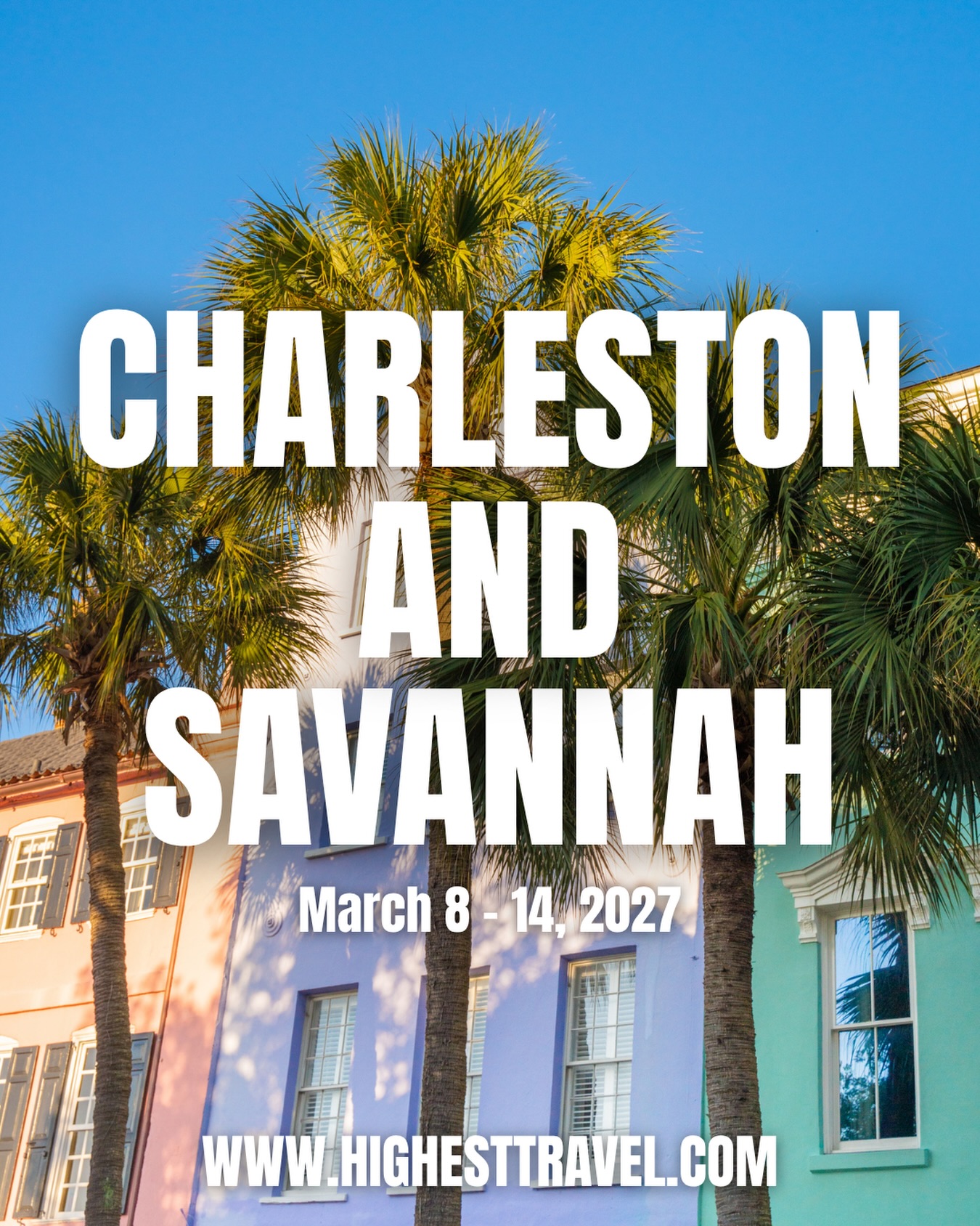 This small-group tour of only 30 travelers max is calling your name!
🌸 Unique highlights include a Tybee Island dolphin cruise, lunch on the iconic front porch of the Charleston Tea Garden, and a hands-on southern pralines class with a local chef.
🌊 Plus, sail out to Fort Sumter, enjoy a carriage tour of Charleston, take a guided look at a local honeybee garden, and see the south’s coastal shores from Tybee Island Light Station.
🦀 This thoughtfully designed itinerary features just two hotel stays, each ideally located in the heart of Charleston and Savannah’s historic district for an authentic travel experience.
www.highesttravel.com/charleston-savannah