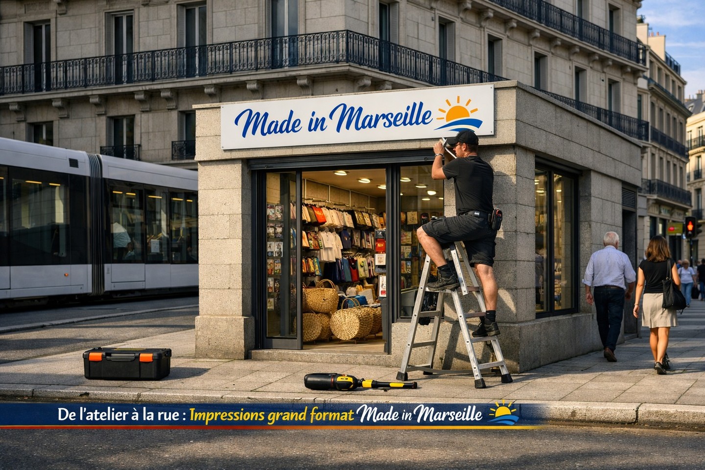 De l’atelier marseillais à votre façade — impression grand format sur Dibond, PVC ou plexi. Résiste au soleil et aux embruns. Production locale, pose rapide, finitions soignées. Personnalisez vos promos saisonnières en un temps record. Voir la vidéo en atelier → Link in bio 🔧📸✨ #Marseille #PACA #ImpressionGrandFormat #Signalétique #CommerceLocal #MadeInFrance #Vitrine #Façade