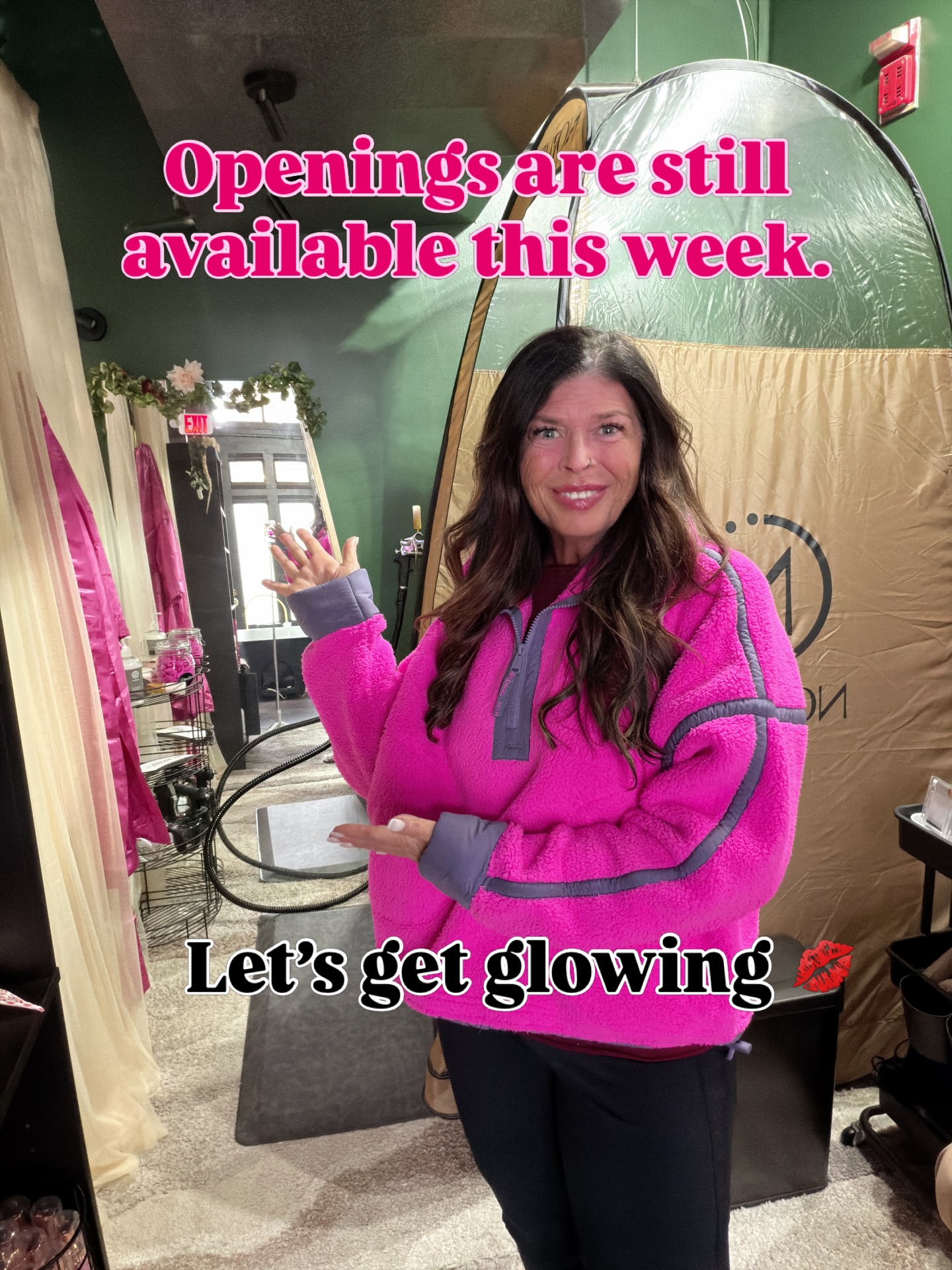Hello gorgeous!!!
I have a few more available slots this weekend. Kick start your week with a glow session on Saturday or Sunday and step into the week with confidence and a badass glow ☀️
Book online with link in bio or text me to reserve your spot.
#sunkissed #glowbabyglow #sunkissedcustomtan #haverhillma
