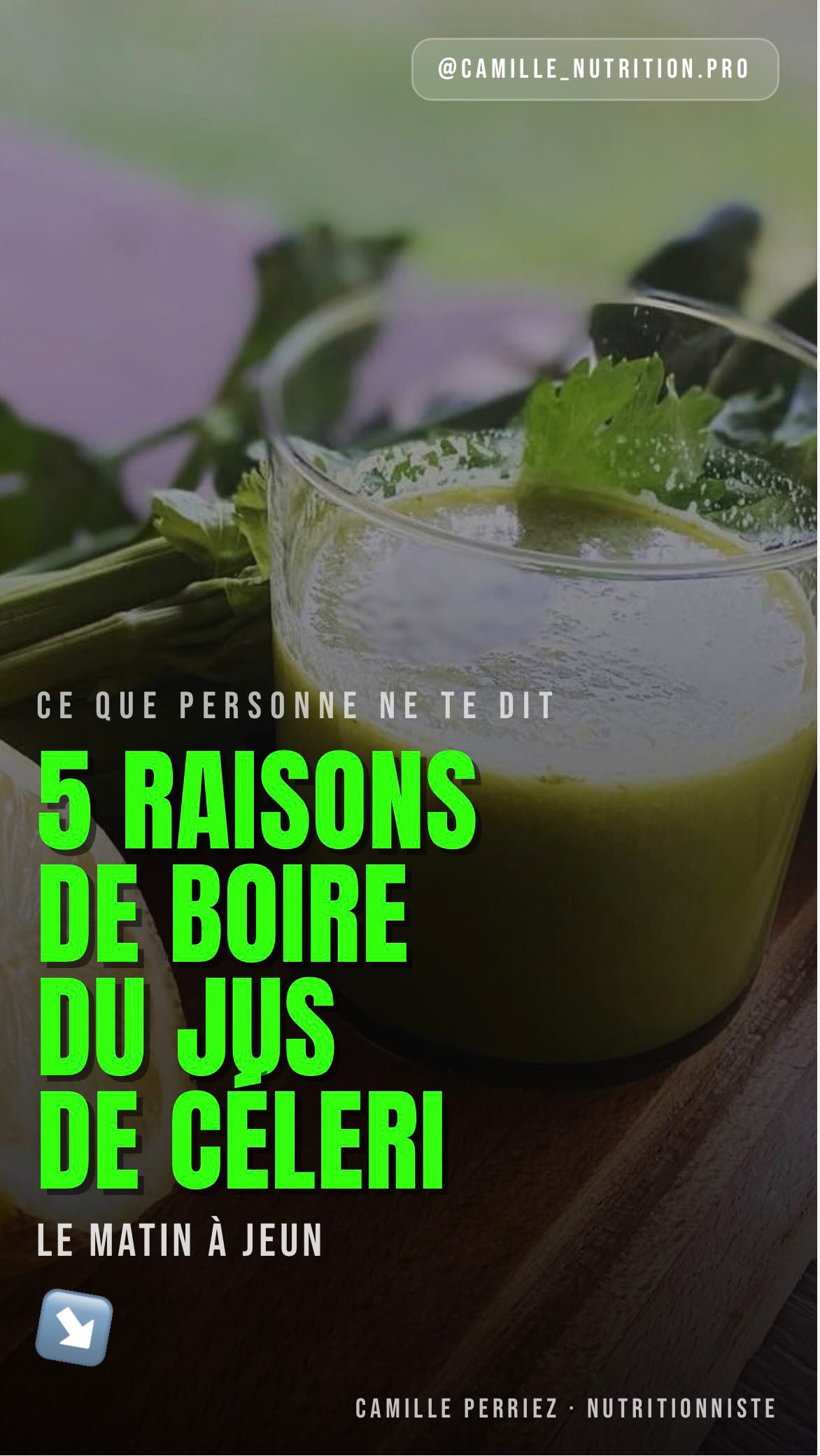 Jus céleri • citron • gingembre
Trois ingrédients simples.
Trois alliés pour le corps.
• Céleri → hydratant, riche en minéraux
• Citron → vitamine C et antioxydants
• Gingembre → soutien de la digestion
Simple. Naturel. Efficace.
Parfois, prendre soin de son corps commence juste par un verre de jus vert.
#nutrition #digestion #jusvert #sante #bienetre
