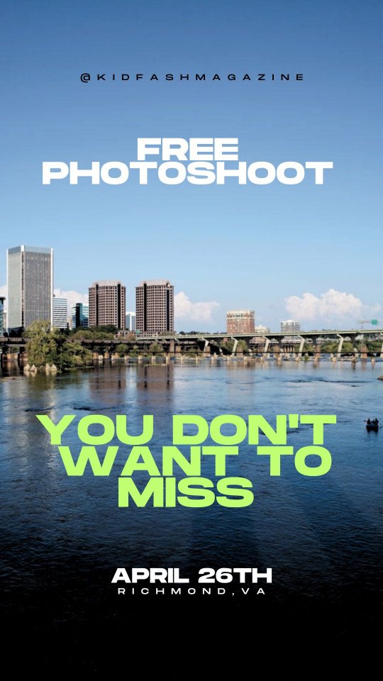 Free Photoshoot Opportunity
April 26th
Richmond, VA
DM us "Richmond" for more info.
