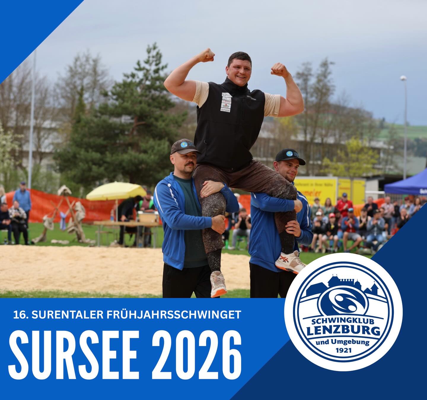 16. Surentaler Frühjahrsschwinget Sursee 🇨🇭
📍 11.04.2026
Unsere zwei Lenzburger im Einsatz am Frühjahrsschwinget 💪
🤼♂️ Schärer Nico
🤼♂️ Alpiger Nick
Starke Leistungen auf dem Sägemehl – weiter so Jungs! 🔥
@schwingklub_surental vielen Dank für das tolle Fest!
#schwingen #lenzburg #sursee #schweiz