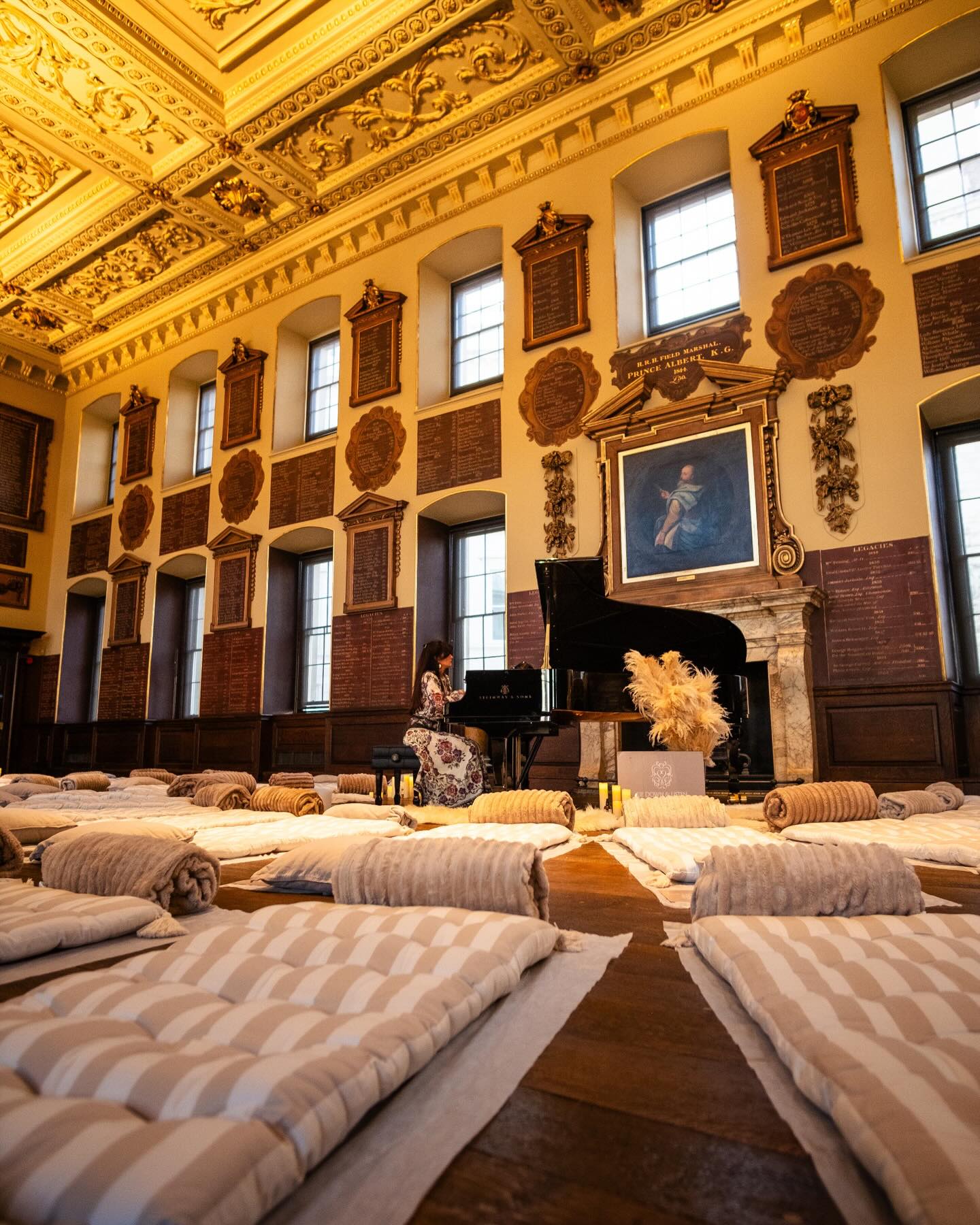 Lie Down and Listen in the Magnificent Great Hall at Bart’s North Wing was truly extraordinary ✨
Guests ascended the Hogarth stairs into
the newly restored Heritage space in the north wing of St Bartholomews hospital.
We shared the sound healing and lying down classical piano concert experience with guests from the public and also a morning session for staff and patients from the hospital and a lunchtime group as part of the culture mile.
The acoustics were phenomenal and the Steinway piano just heavenly to play on these surroundings ✨
So wonderful that both The Telegraph and The Times featured our experience the next day!
We’re returning to Bart’s North Wing this August and already can’t wait.
Make sure you’re on our newsletter to be the first to know and see the link in biog for beautiful Lie Down and Listen experiences taking place across the U.K and Ireland…
#londonlife #liedownandlisten