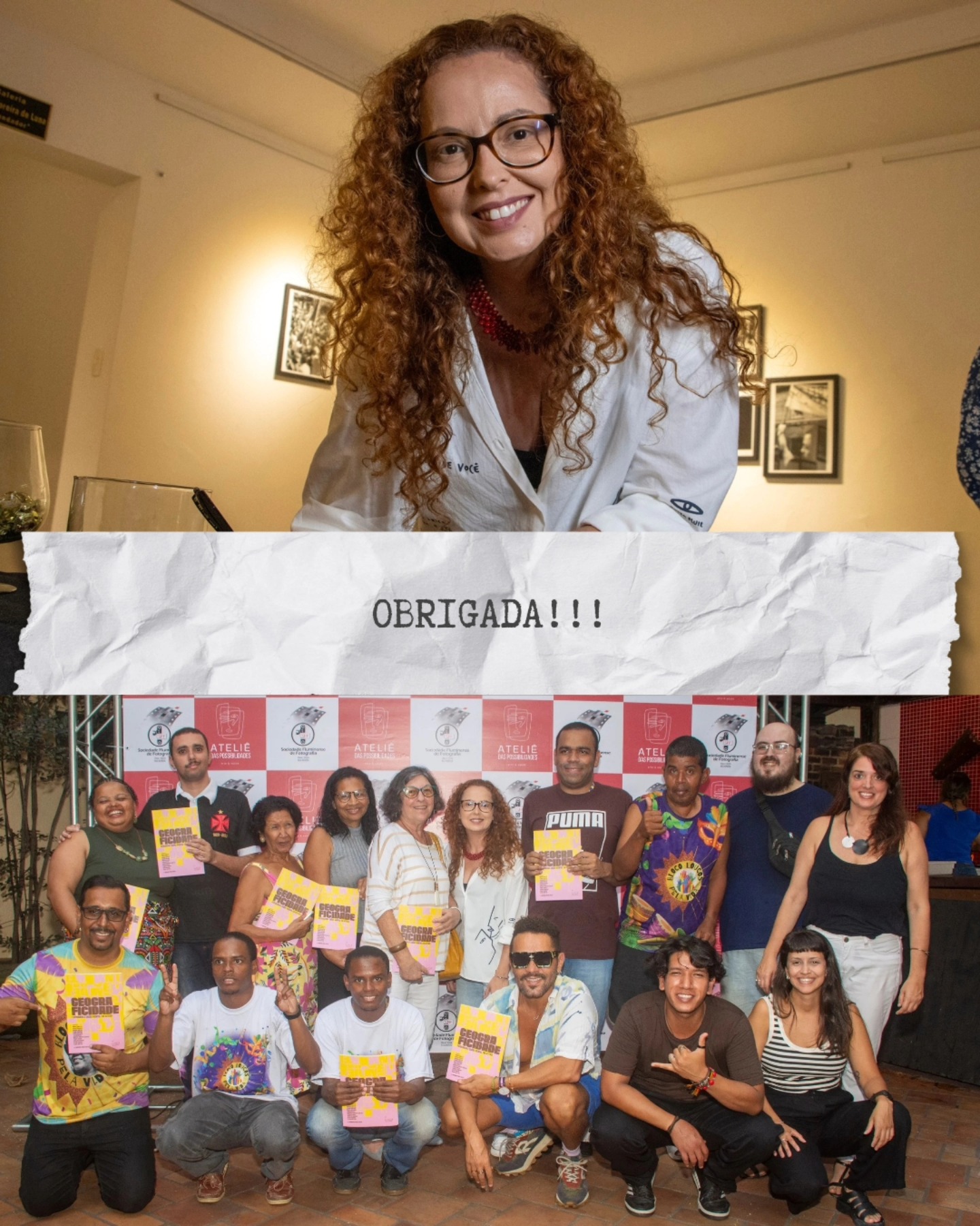 ✨ No último dia 20, realizei um sonho: o lançamento do livro “Geograficidade: Fotografia e Saúde Mental em Niterói.” 📚✨ Esse trabalho traz à luz o talento incrível de novos artistas que participaram dos passeios fotográficos do Ateliê das Possibilidades, um projeto que concebi quando mergulhei de vez nas interseções entre arte-cultura e saúde mental e que realiza atividades artístico-culturais para usuários da Rede de Atenção Psicossocial deste município.
A alegria de ver esse trabalho concretizado foi enorme. Valeu a pena toda a dedicação e a atenção minuciosa a cada etapa desse projeto, desde a inscrição em edital cultural, passando pelos passeios fotográficos, pela escolha de cada colaborador, até a produção do livro e do evento de lançamento, para que tudo saísse do jeitinho que sonhei. Foi emocionante poder compartilhar esse dia tão especial com a equipe do Ateliê, com os integrantes do projeto e com tantos amigos, familiares e pessoas queridas ao meu lado.
O lançamento aconteceu na Sociedade Fluminense de Fotografia, casa que me acolheu em 2011, onde aprendi a fotografar e que foi uma grande apoiadora dessa iniciativa. O evento se tornou ainda mais inesquecível com as apresentações incríveis do @blocoloucospelavida , @lu.almirante , @felipepaaes e DJ @apulioaugusto 🥁🎶✨
Foi um encontro de celebração, arte, vida e resistência.
Muito obrigada a todos que fizeram parte desse momento mágico! 🌟
Autores das fotografias: André Dametto, Apulio Augusto, Brenno Mattos, Eliane Martins, Hiran Matheus, LuAlmirante, Marcos Vinícius Santos, Pedro Otávio, Vinícius Ribeiro, Vitor Ribeiro e Zilma Mattos.
Mariana Pêgas (org.)
Equipe do Ateliê das Possibilidades (2023-2024): Mariana Pêgas (coord.), Ana Paula Rangel, Cintia Ferreira, Christiane Barros, Mariana Rezende e Sandra Pêgas.
Fotos da postagem: @liviocampos
Realização: @atelie_das_possibilidades @smc.niteroi @niteroipref
Apoio: @sociedadefluminensefotografia
Projeto selecionado no Edital Fomentão.