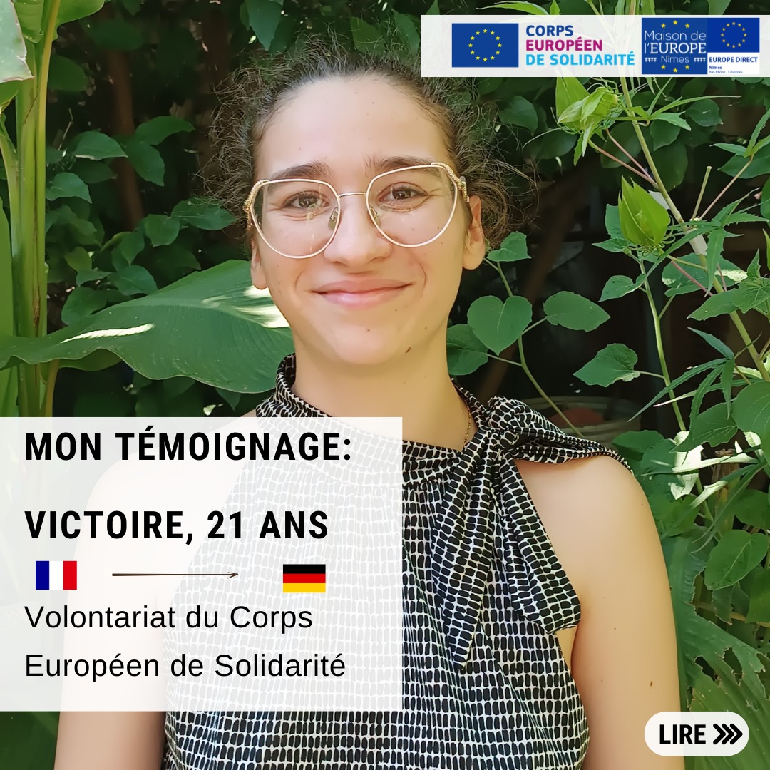 Le témoignage de Victoire
Une volontaire qui a trouvé son opportunité de volontariat grâce à la Maison de l’Europe, et qui s’est lancée dans une nouvelle aventure à Leipzig 🇩🇪
Vous voulez en savoir plus sur son quotidien et tout ce que cette expérience lui apporte ?
Découvrez son témoignage complet !
#Volontariat #CES #MaisonDeLEurope #Leipzig #ExpérienceInternationale #Jeunesse