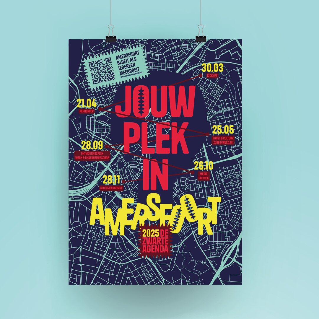 DE ZWARTE AGENDA AMERSFOORT
Visual identity design
De Zwarte Agenda is a series of seven meetings held in 2025, created for the Black community in Amersfoort to come together and discuss what is needed to grow and strengthen within the city. These gatherings are by and for the Black community, including Surinamese, African, Caribbean diaspora, and other Afro-diasporic communities. The conversations cover topics such as healthcare, education, parenting, entrepreneurship, leisure, discrimination, and more.
BUROBRAAK developed the visual identity for this initiative, as well as flyers and posters to help reach a wider audience and bring more people together. The goal is to create space for dialogue on how communities can grow and thrive.
Through our work, we aim to support marginalized communities in coming together, advocating for their rights and needs, and gaining better access to resources.
#emancipatingandempowerment #editorialdesign #collateral
#Burobraak #designforsocialimpact SocialDesign SocialDesignStudio GraphicDesign graphicdesignstudio GraphicDesigners