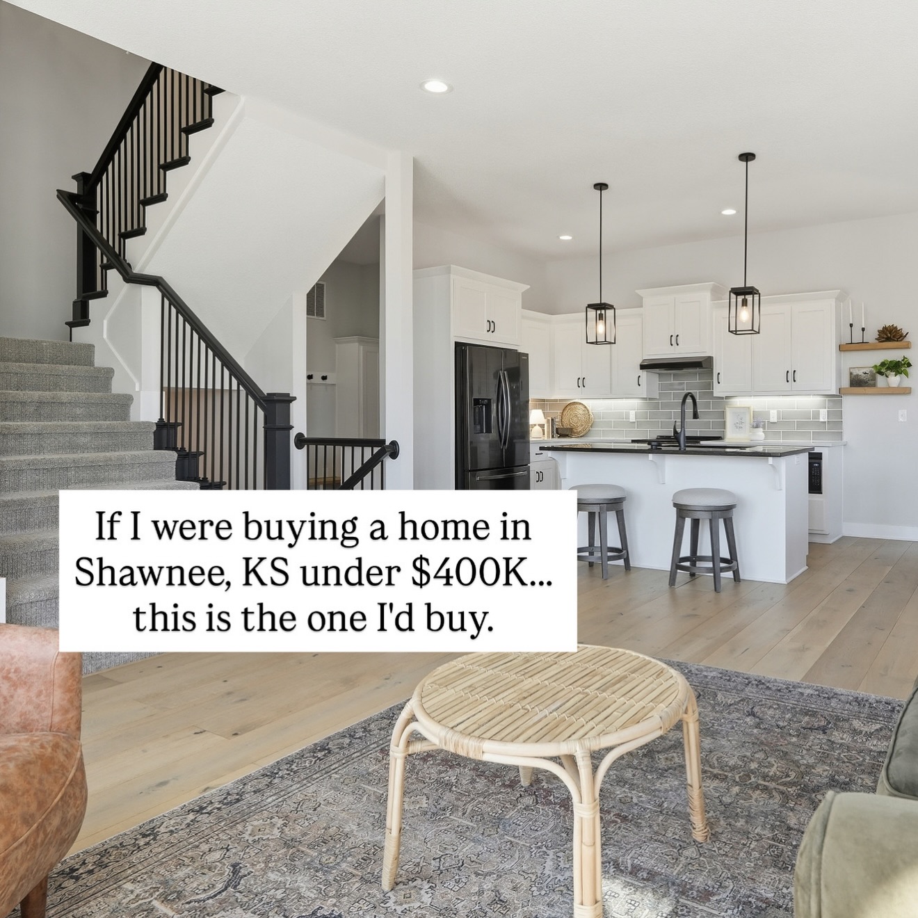 PRICE IMRPOVEMENT | Step into this elegant and timeless town home built in 2021. Bursting with natural light, floor to ceiling windows, with a wooded view. This home has been thoughtfully designed with an open layout - welcoming and spacious from the moment you walk in. The kitchen features sleek cabinetry, quartz countertops, and stainless steel appliances—perfect for entertaining. The living spaces flow effortlessly, offering both functionality and charm, while the bedrooms provide serene retreats, bathed in sunlight during the day.
◾️ 3 Bed
◾️ 2 Full BA 1 Half BA
◾️ Single Family
◾️ 1,655 Sq. Ft.
◾️ $399K
22402 W 76th St Shawnee, KS 66227
•
•
•
justlisted justlistedkc JustListedKC KCMORealEstate HistoricHomesKC HouseHackingOpportunity LiveAndEarn KCInvestors MultiGenLiving CompassRealEstateKC
