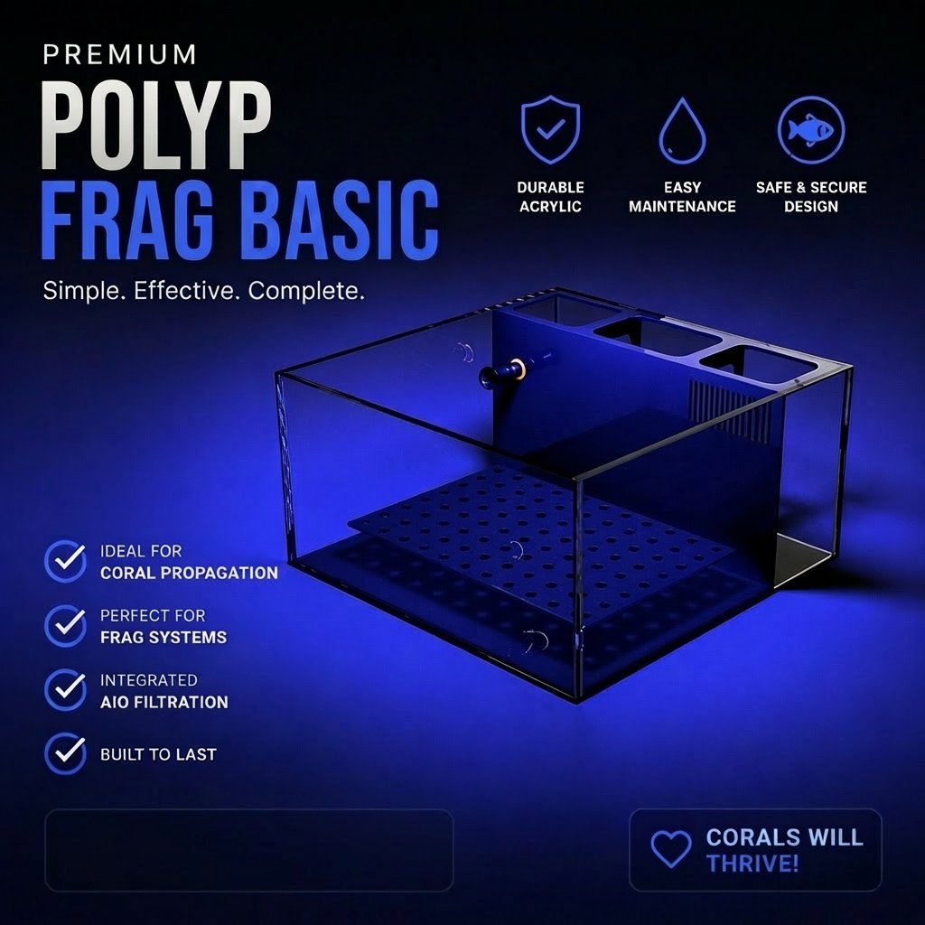 🚨 NEW PRODUCT ALERT! 🚨
Introducing the POLYP FRAG BASIC – Simple. Effective. Complete.
We've designed a frag tank that does exactly what it needs to – no unnecessary bells and whistles, just reliable performance at a price that won't break the bank!
✅ High-quality acrylic construction
✅ Integrated 3-chamber AIO filtration (no sump needed!)
✅ Compact 500mm x 500mm footprint
✅ Includes basic frag rack & return nozzle
✅ Perfect for coral propagation & budget-friendly setups
This is the frag tank we wish we'd had when we started. Clean, simple, and ready to go straight out of the box.
🔗 EU: https://www.thepolyppros.eu/product-page/the-polyp-pros-frag-basic
🔗 UK: https://www.thepolyppros.co.uk/product-page/the-polyp-pros-frag-basic
Drop us a message if you've got questions – we're here to help spec everything to your setup!
#PolyFragBasic #FragTank #CoralPropagation #ReefTank #AcrylicTank #FraggingSystem #ReefKeeping #CoralFarming #MarineAquarium #AquariumSetup #ReefAddict #CoralKeeper #AquariumHobby #ReefNerd #CustomTank #BudgetFriendly #AllInOne #Filtration #MarineLife #CoralFrag #ReefCommunity #AquariumLife #ThePolyPPros #FragSystem #CoralPropagator