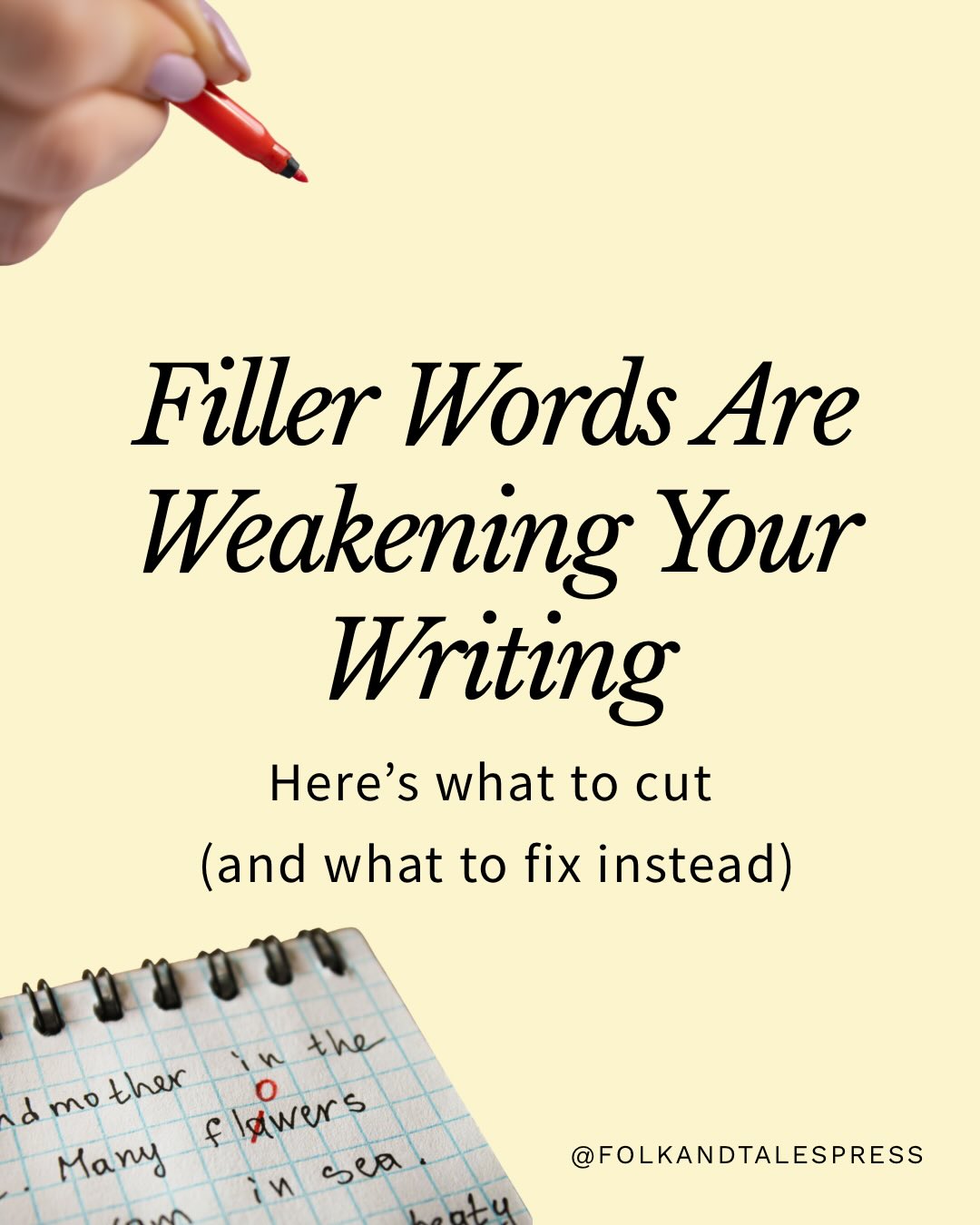 Filler words aren’t always bad, but most of the time, they’re doing nothing for your writing.
The smallest edits can make the biggest difference.
#writingtips #editingtips #amwriting #writersofinstagram #bookeditor