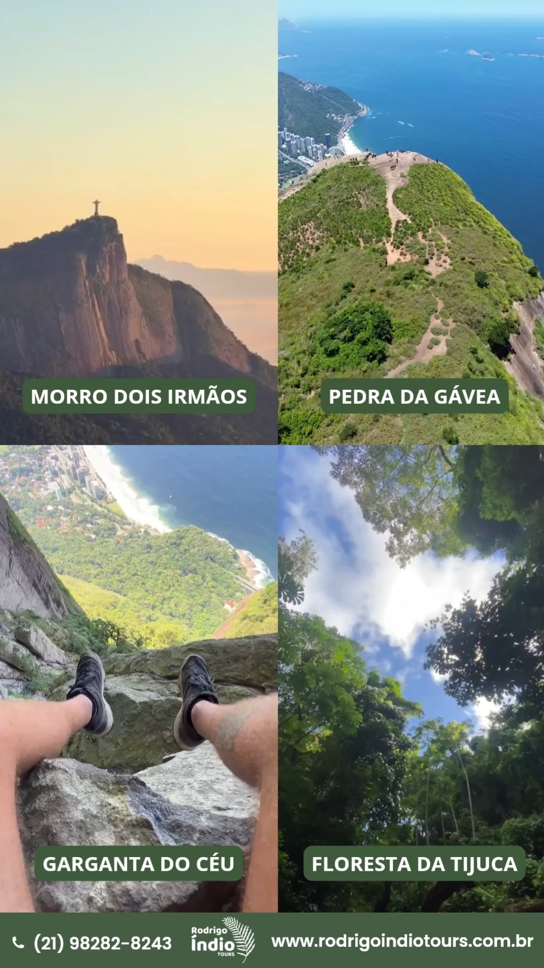 Enjoy the best that Rio has to offer in one place, with incredible experiences and qualified professionals. Transform your trip into a unique and unforgettable moment.
THE BEST EXPERIENCES ARE HERE:
https://www.rodrigoindiotours.com.br/experiencias
MAIS UM DIA DE ÍNDIO
ANOTHER ÍNDIO DAY